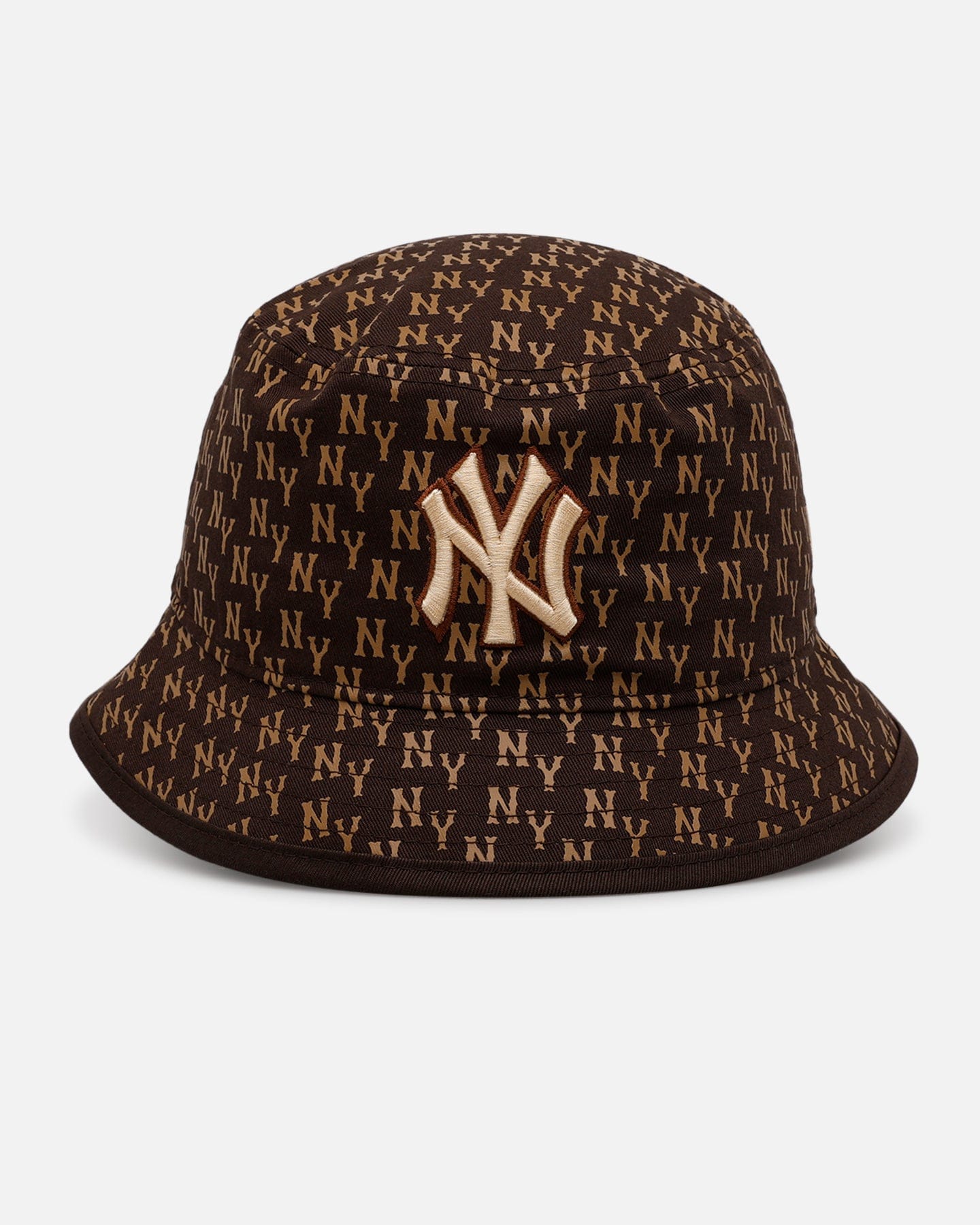 New Era New York Yankees Monogram Bucket Hat Brown