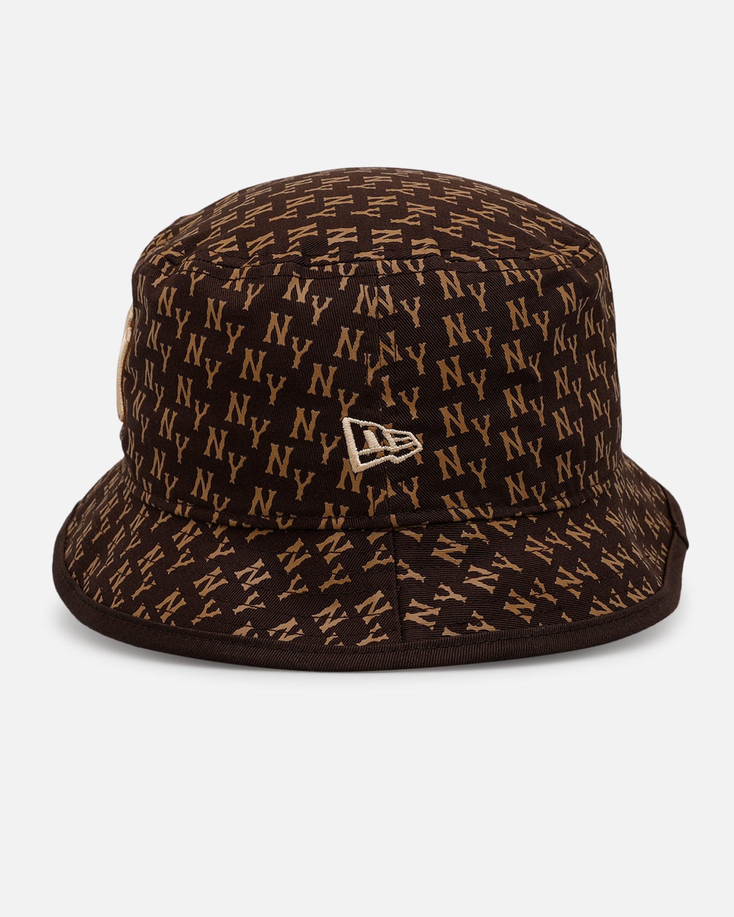 New Era New York Yankees Monogram Bucket Hat Brown