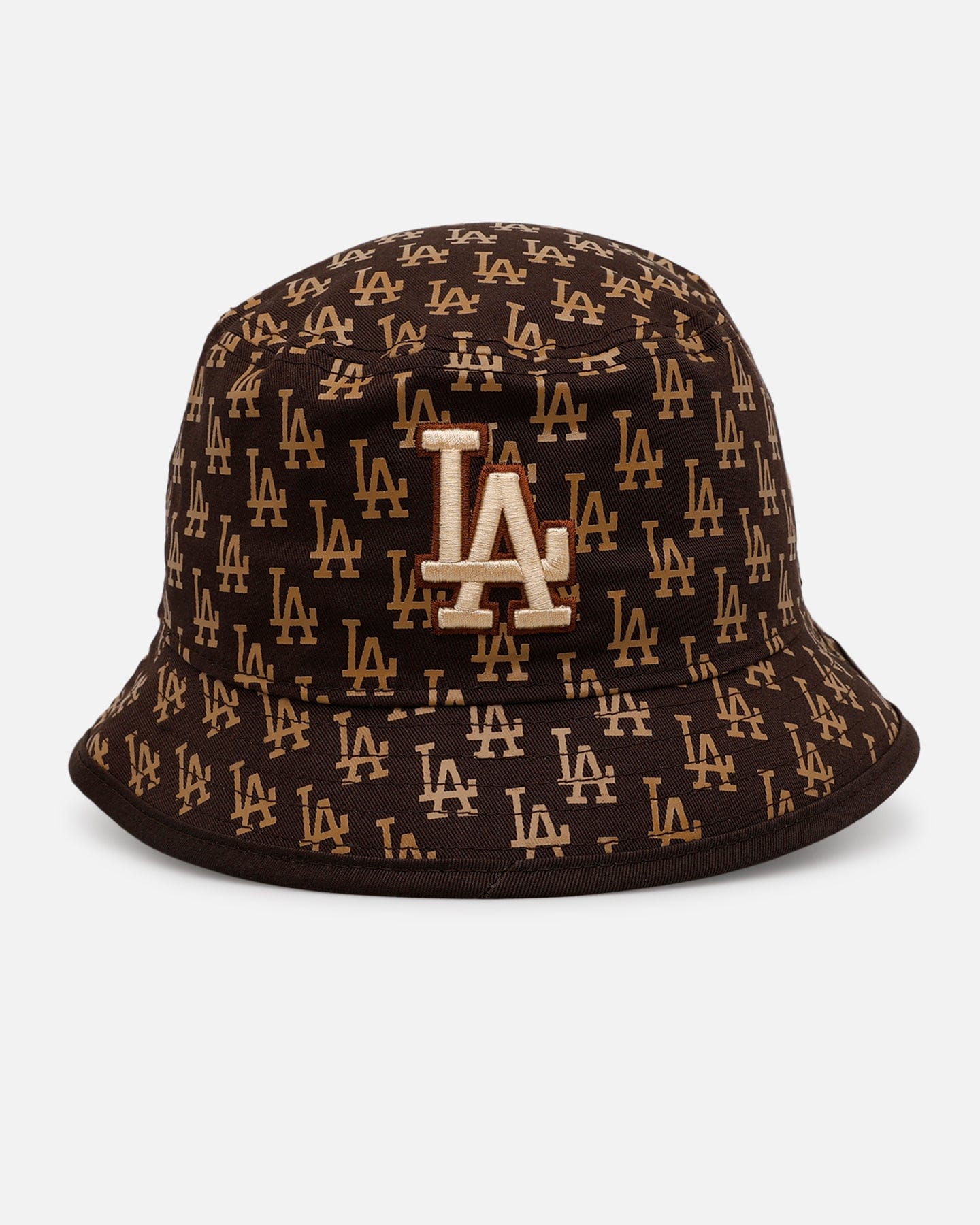 New Era Los Angeles Dodgers Monogram Bucket Hat Brown