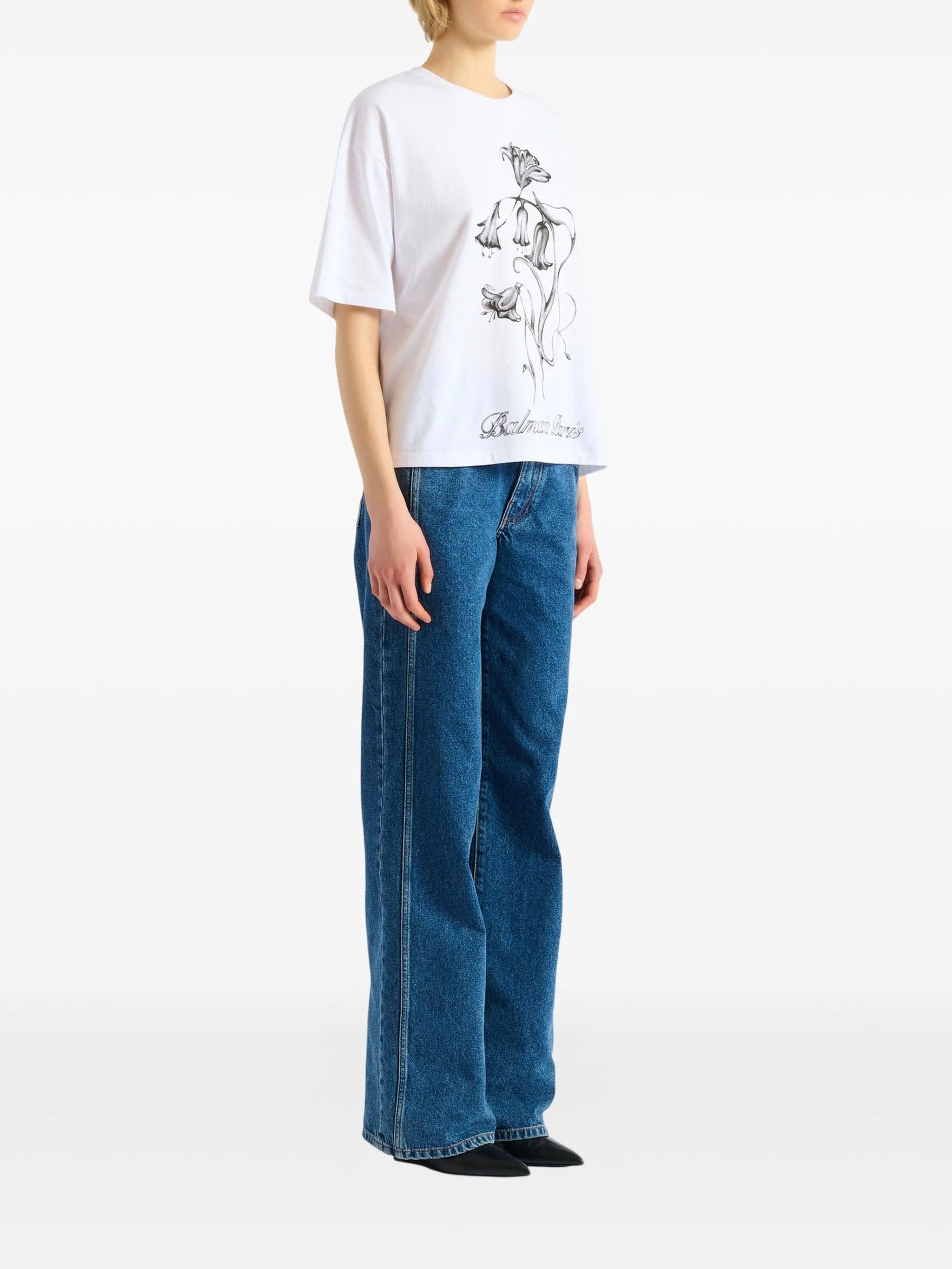 Balmain printed Balmain Flower T - shirt