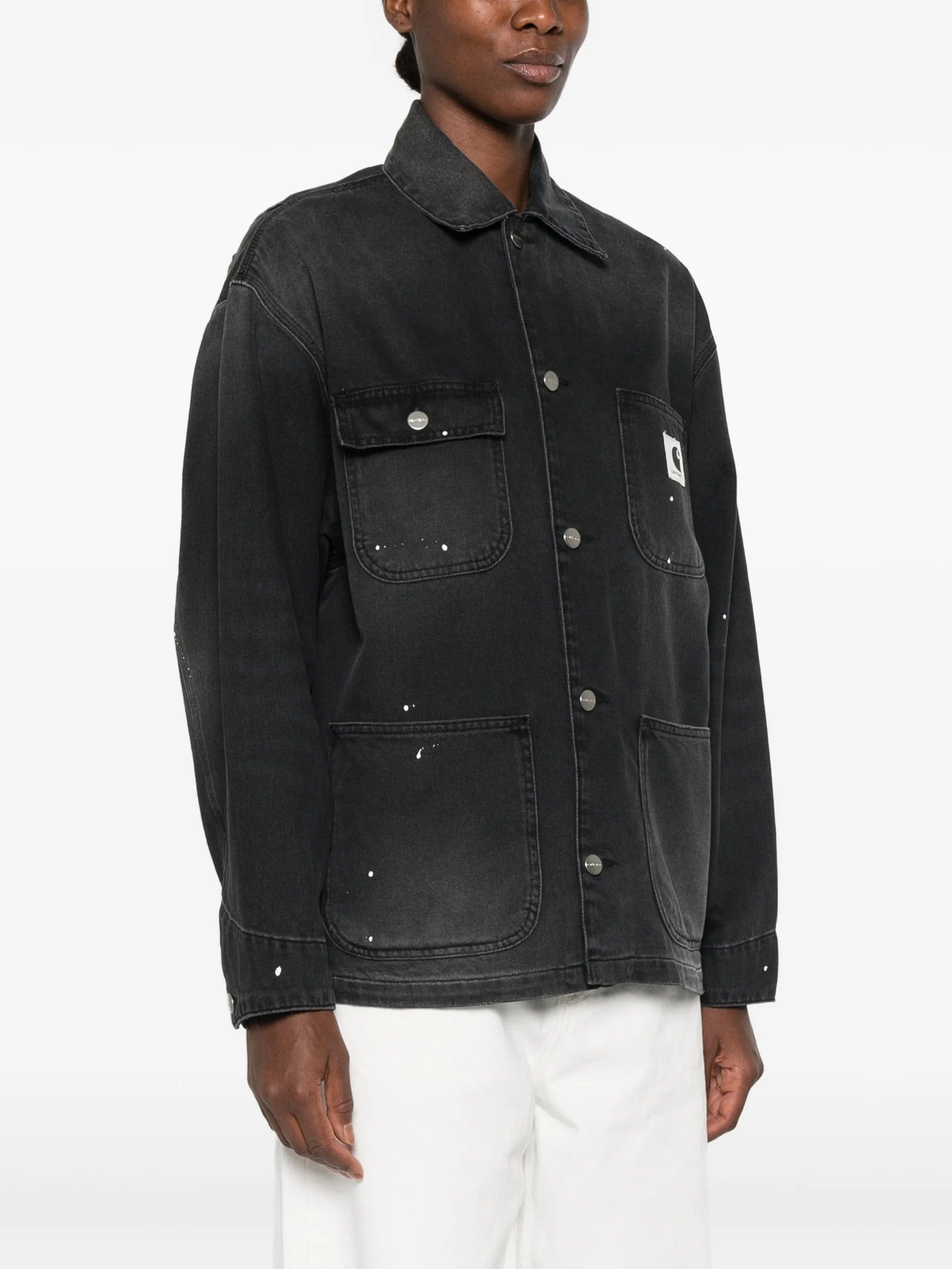 Carhartt WIP Michigan paint - splatter denim jacket