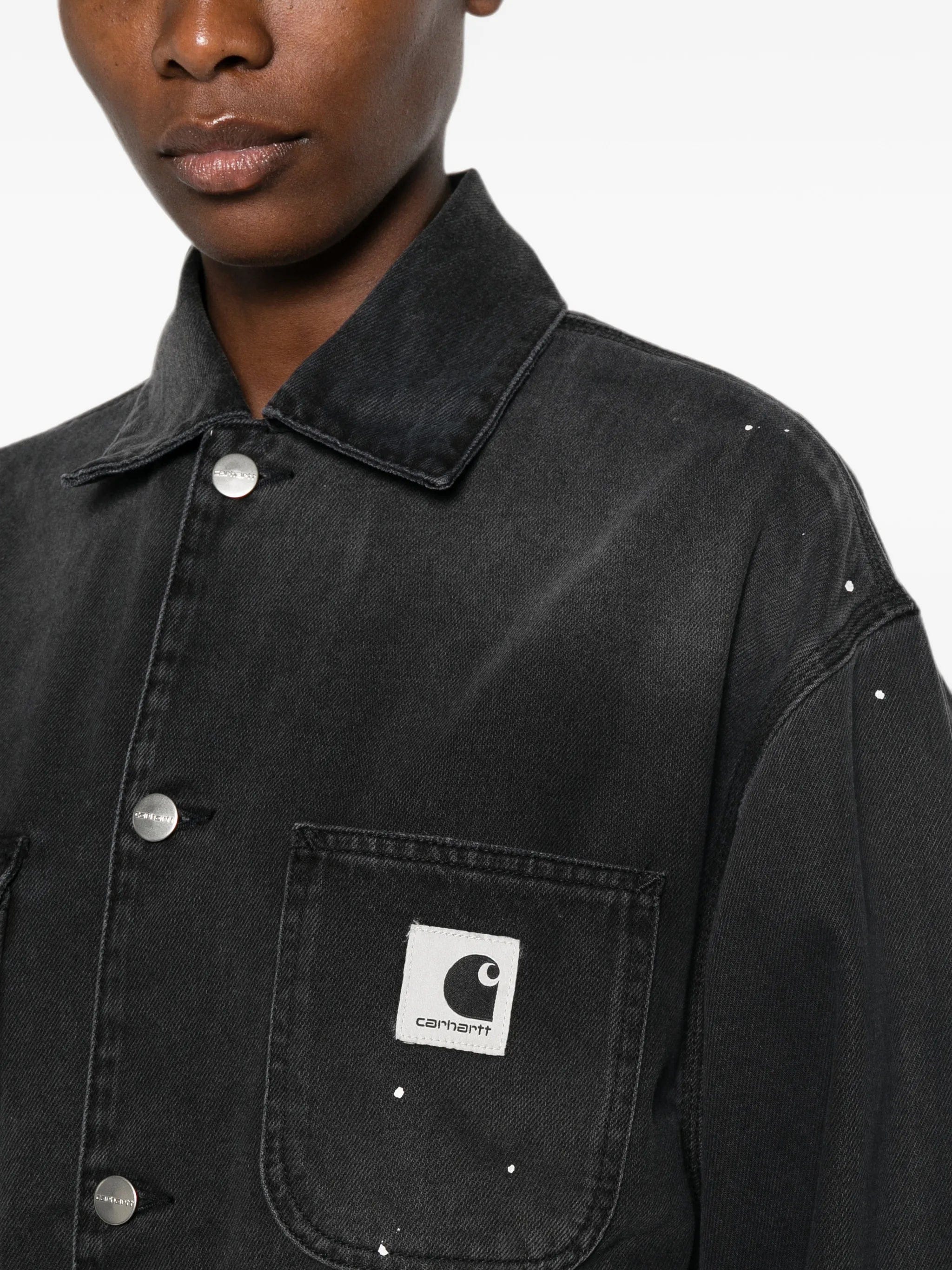 Carhartt WIP Michigan paint - splatter denim jacket