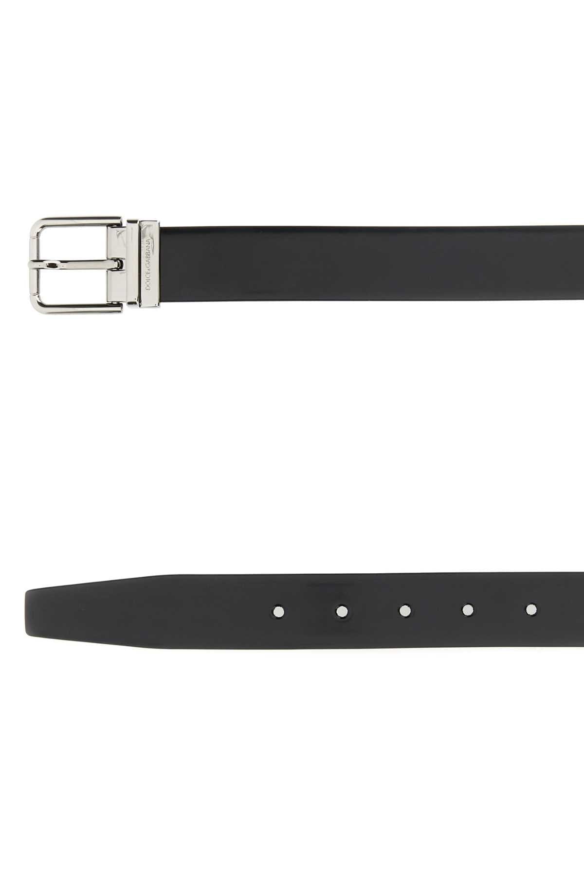 Dolce & Gabbana Leather Belt — Black