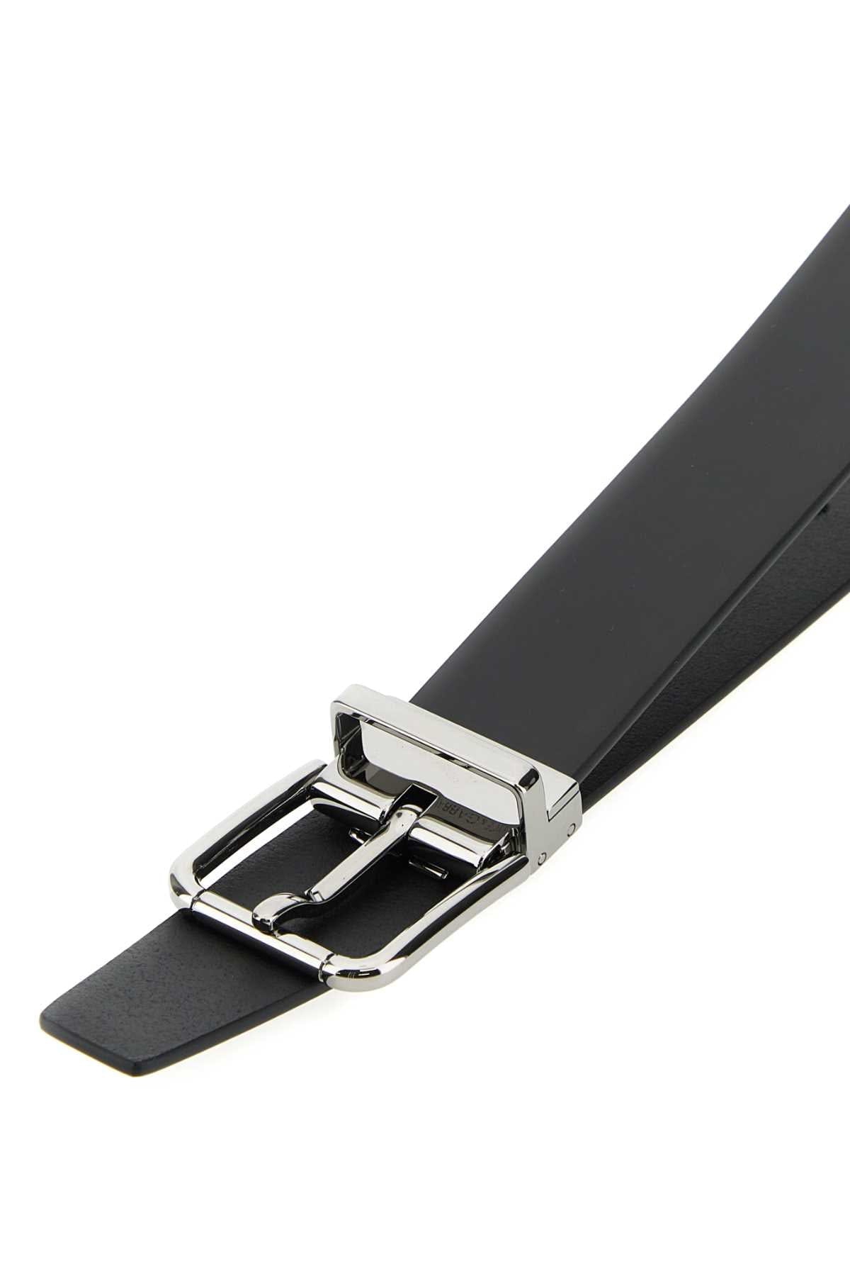 Dolce & Gabbana Leather Belt — Black