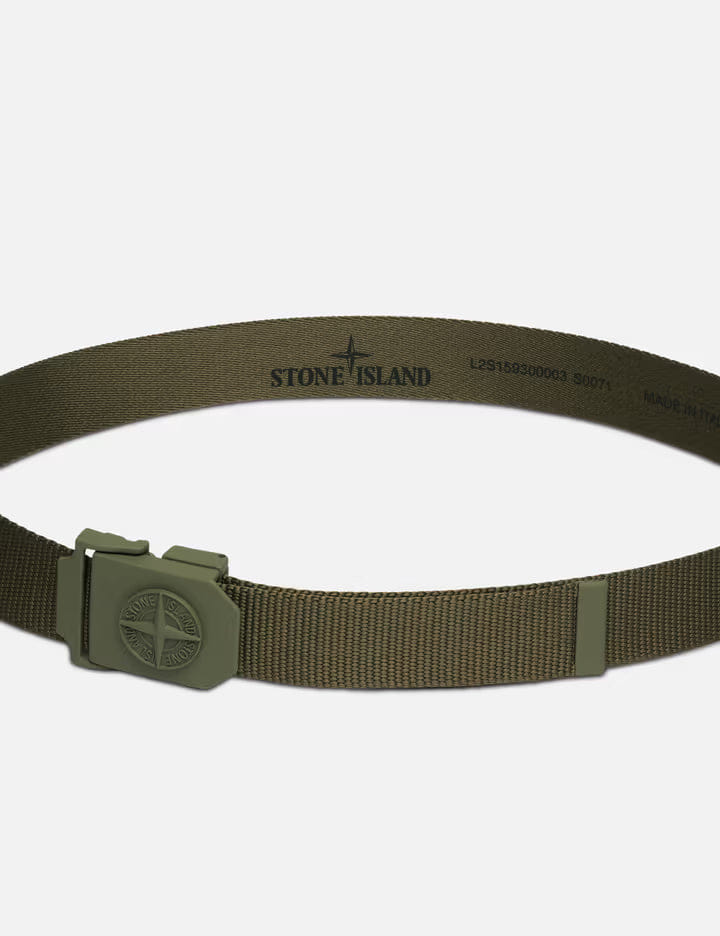 Stone Island Nylon Tape Belt With Compass Logo Buckle