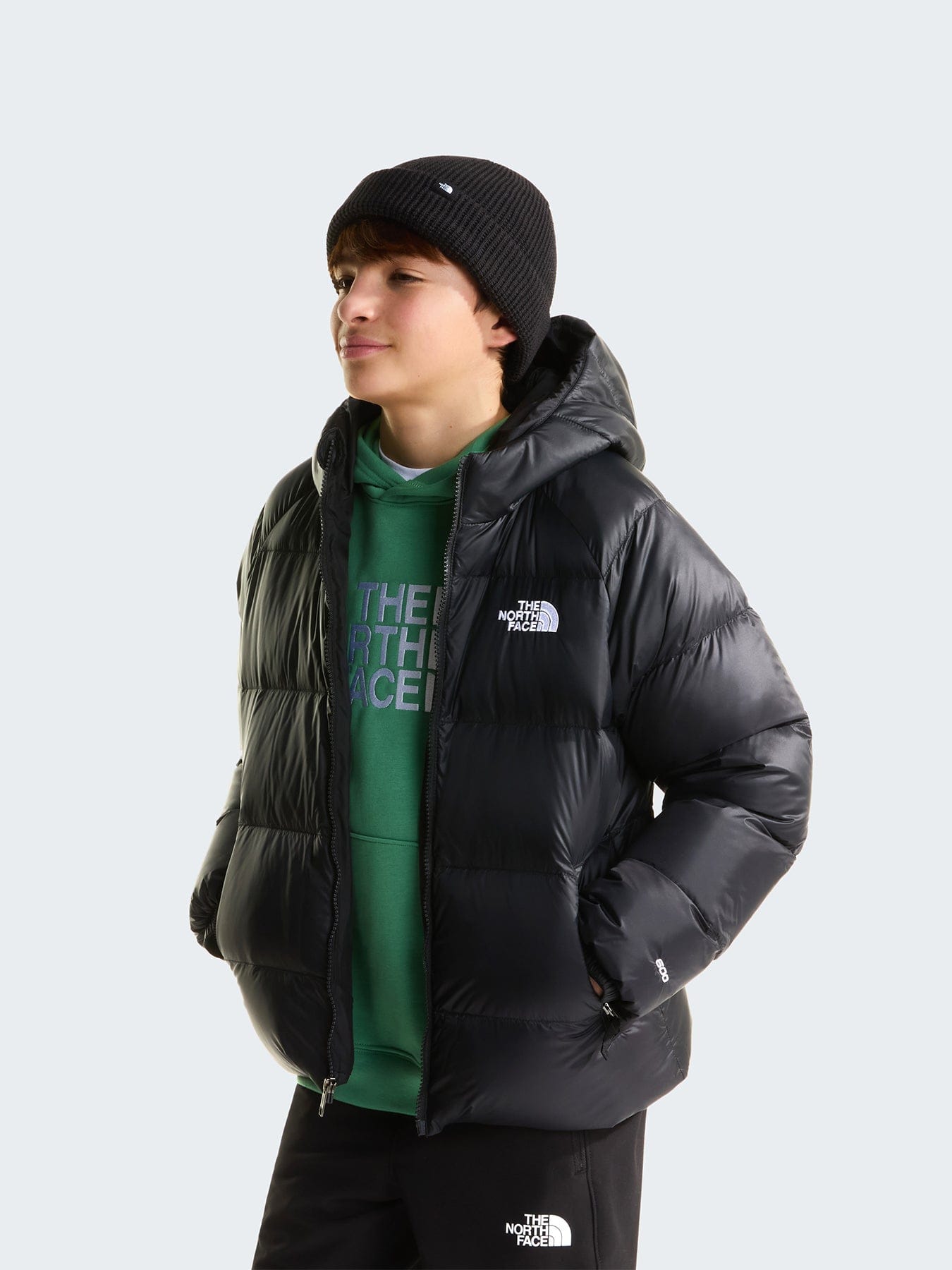 The North Face Kids' Hydrenalite Down Hooded Jacket Black