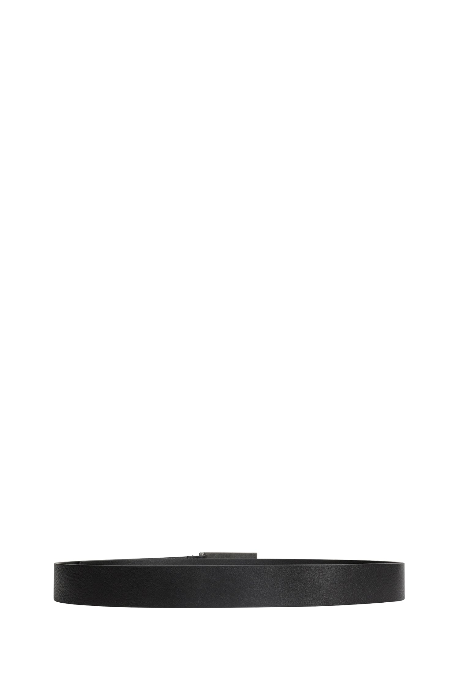 Emporio Armani Leather Belt With Eagle Plate