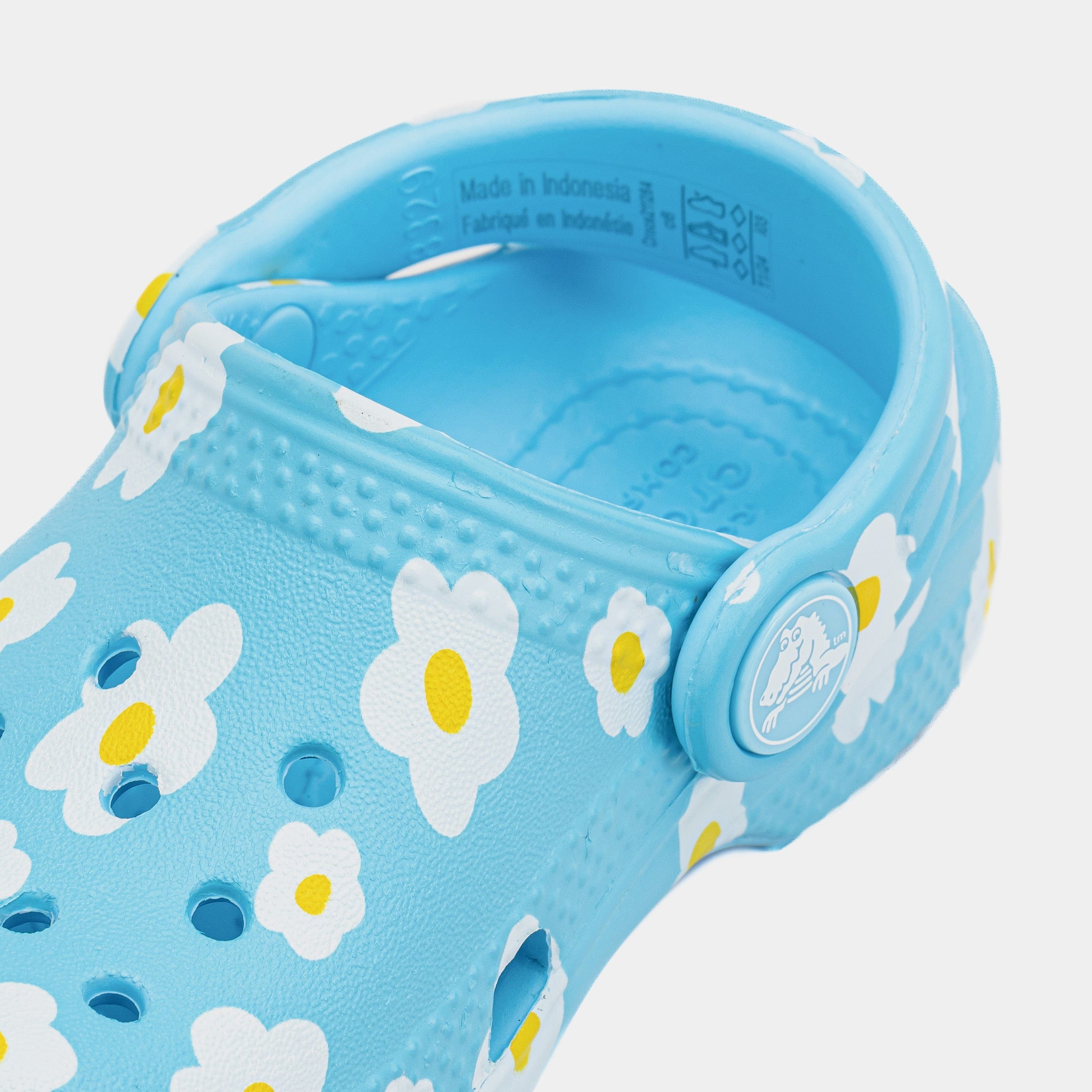 CROCS Classic Clog Daisy Infant Toddler Sandals (Blue/White)