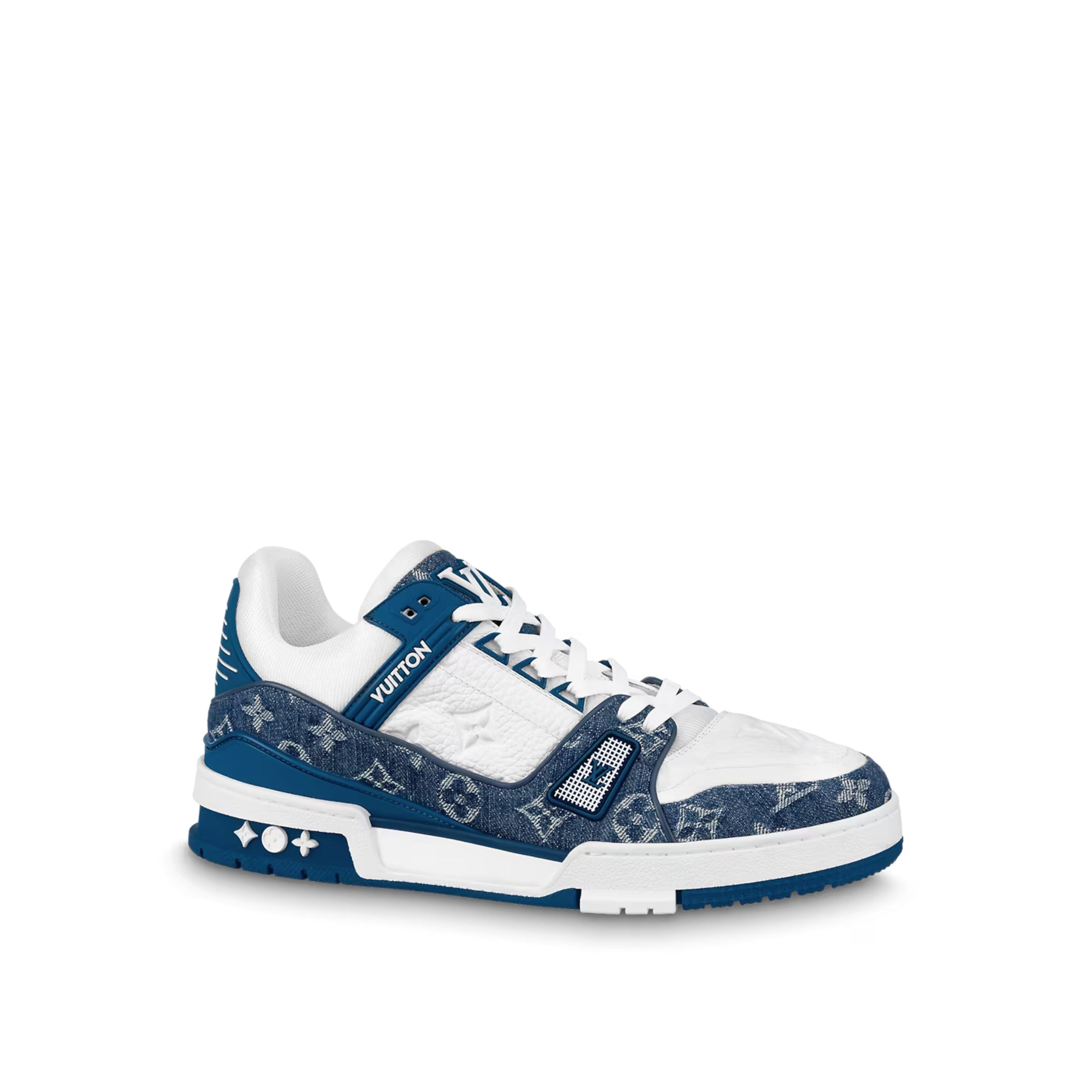 Blue LV Trainer Sneaker BLUE