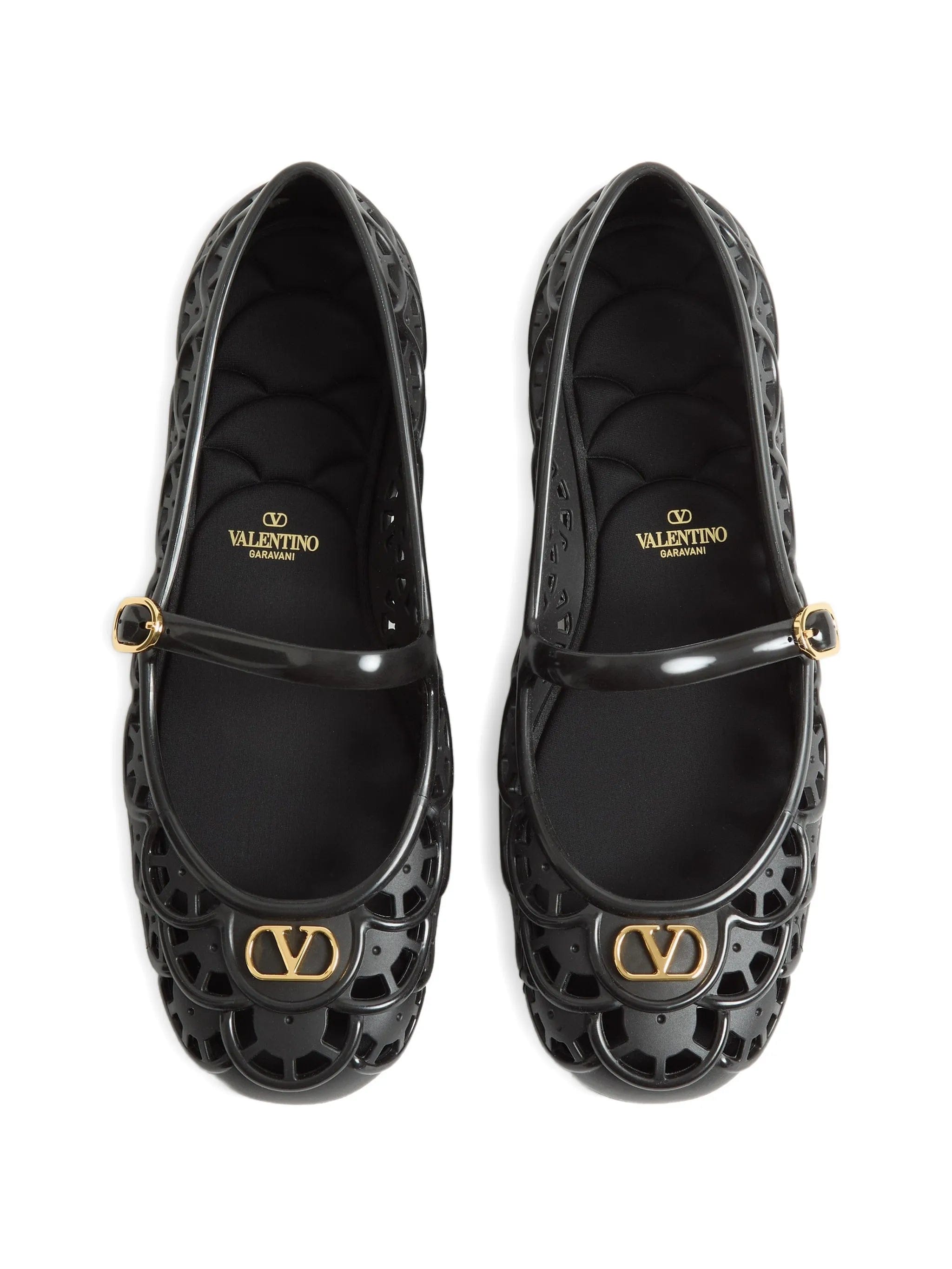 Valentino Garavani Ondette rubber ballerinas with scallop pattern 05 mm