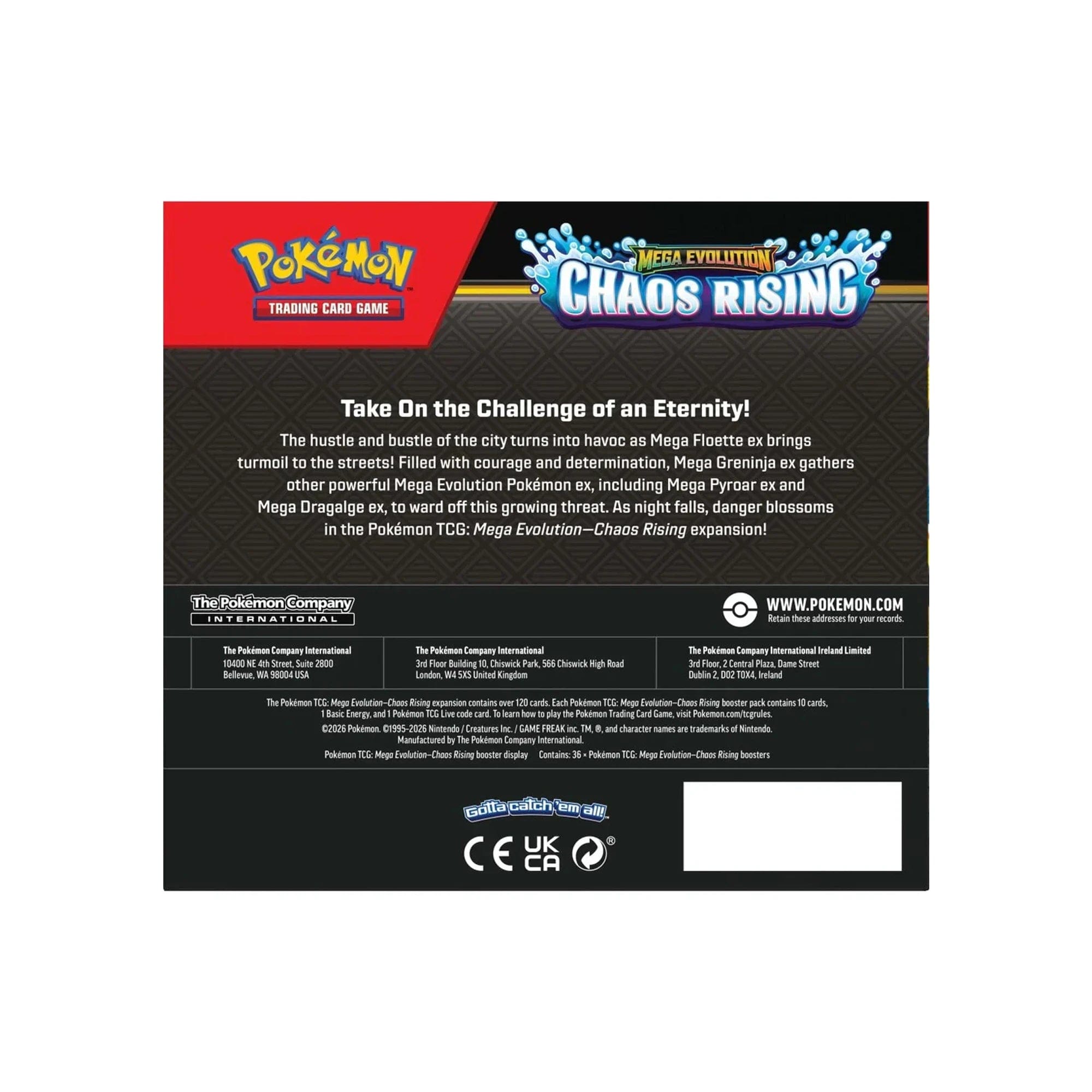Pokémon TCG Mega Evolution Chaos Rising Booster Box (36 packs)