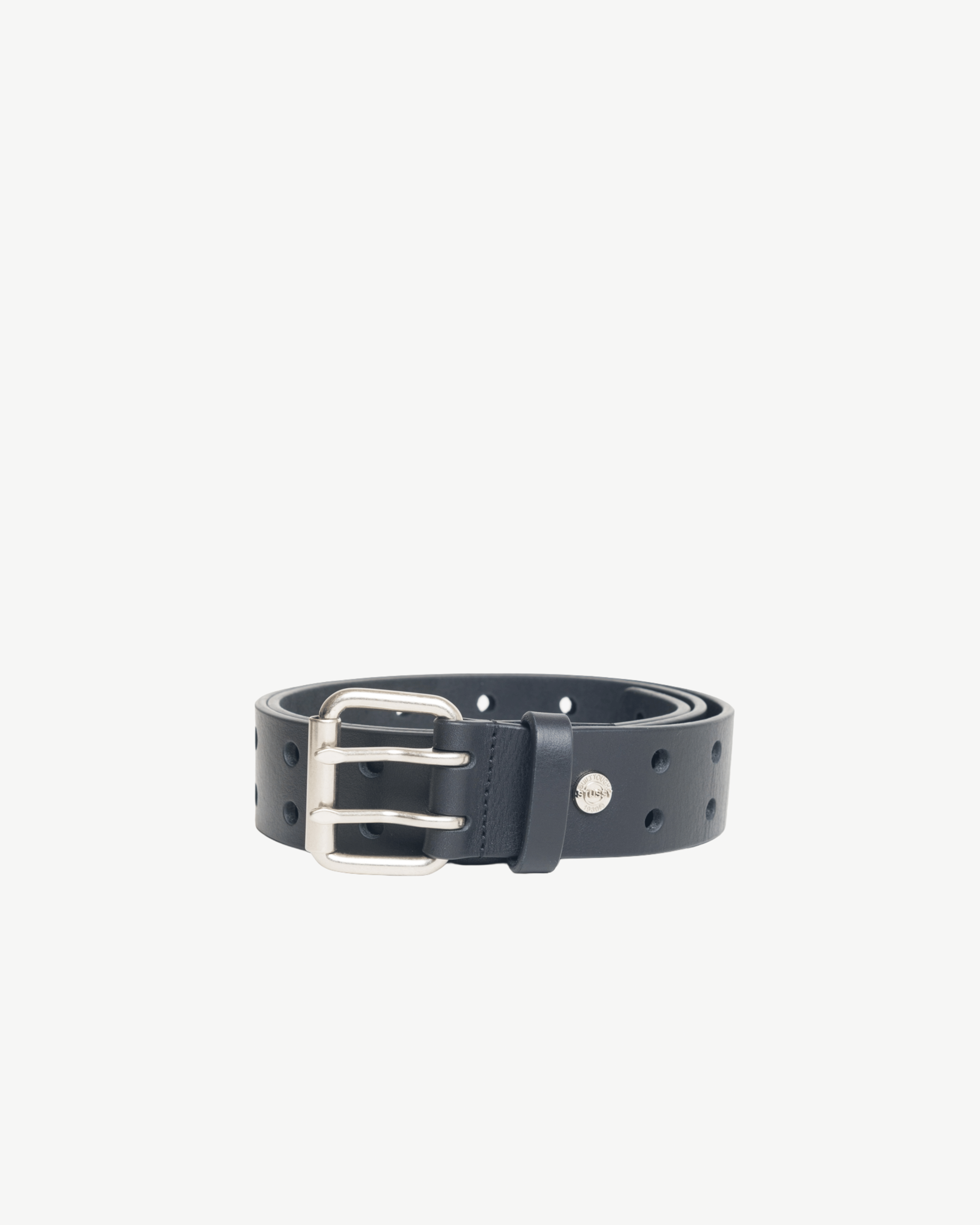 Stüssy - Men's Leather Punch Out Belt - (Black)
