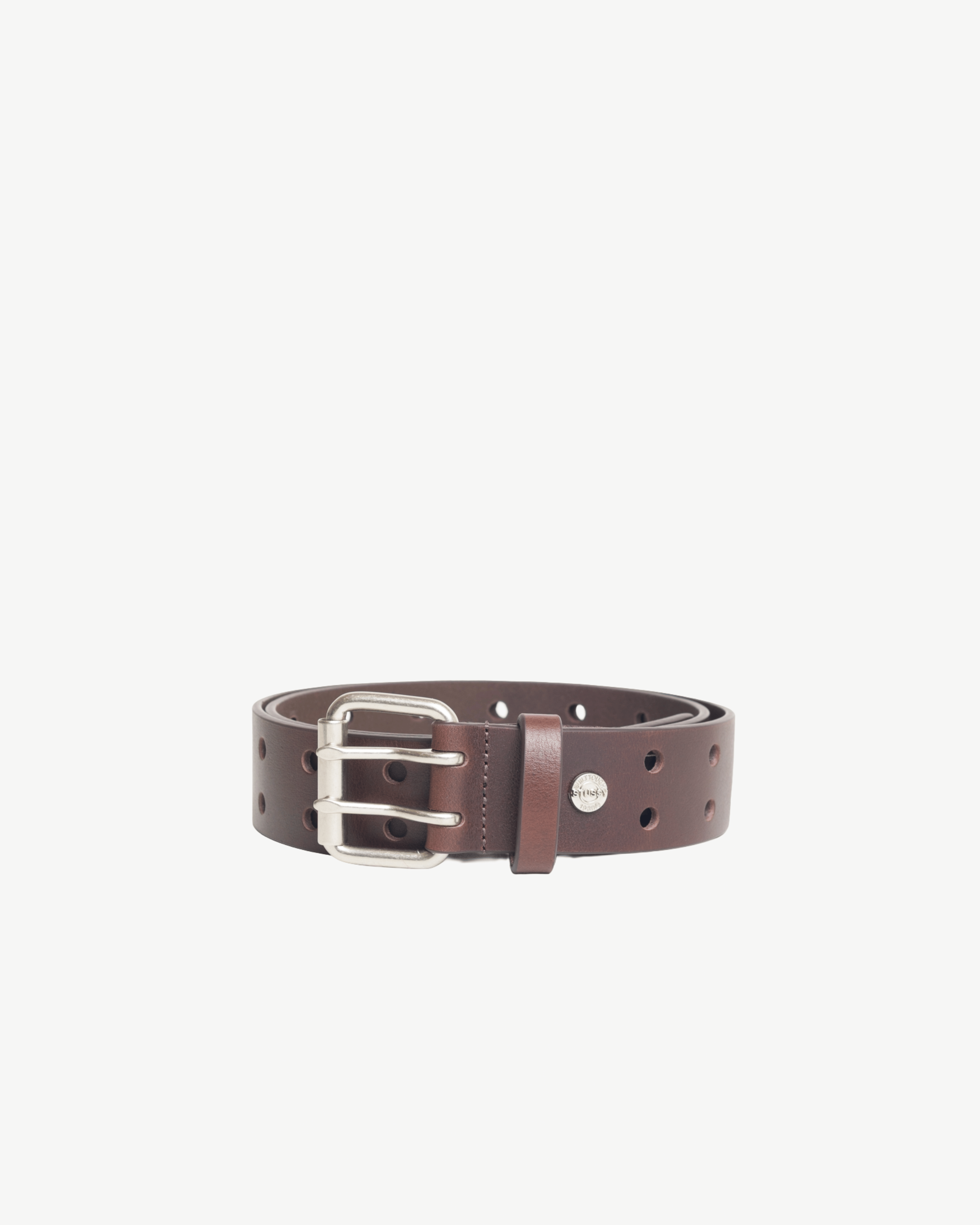 Stüssy - Men's Leather Punch Out Belt - (Brown)