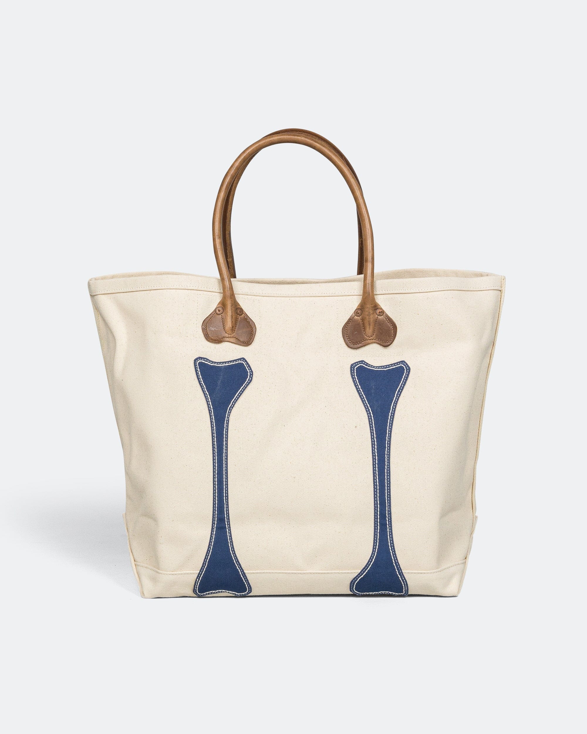 Kapital #4 Canvas KO.TSU.KO.TSU. Tote Bag - Ecru/Navy