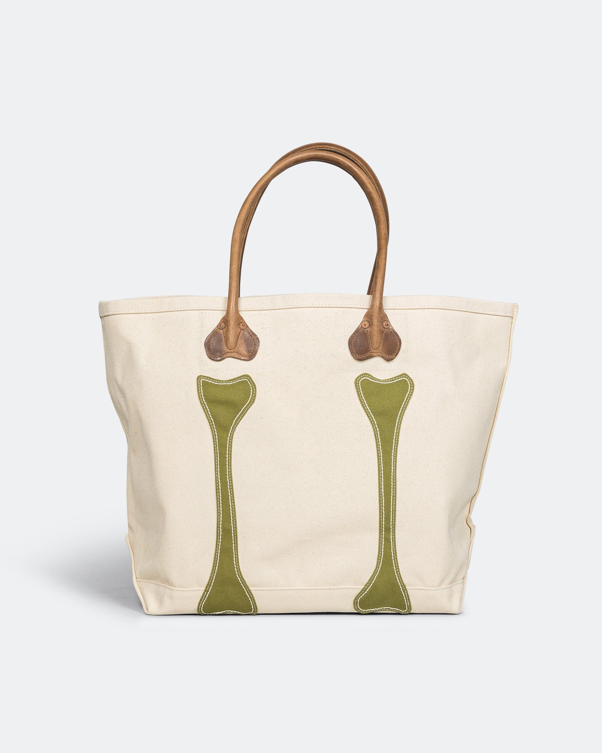 Kapital #4 Canvas KO.TSU.KO.TSU. Tote Bag - Ecru/Khaki