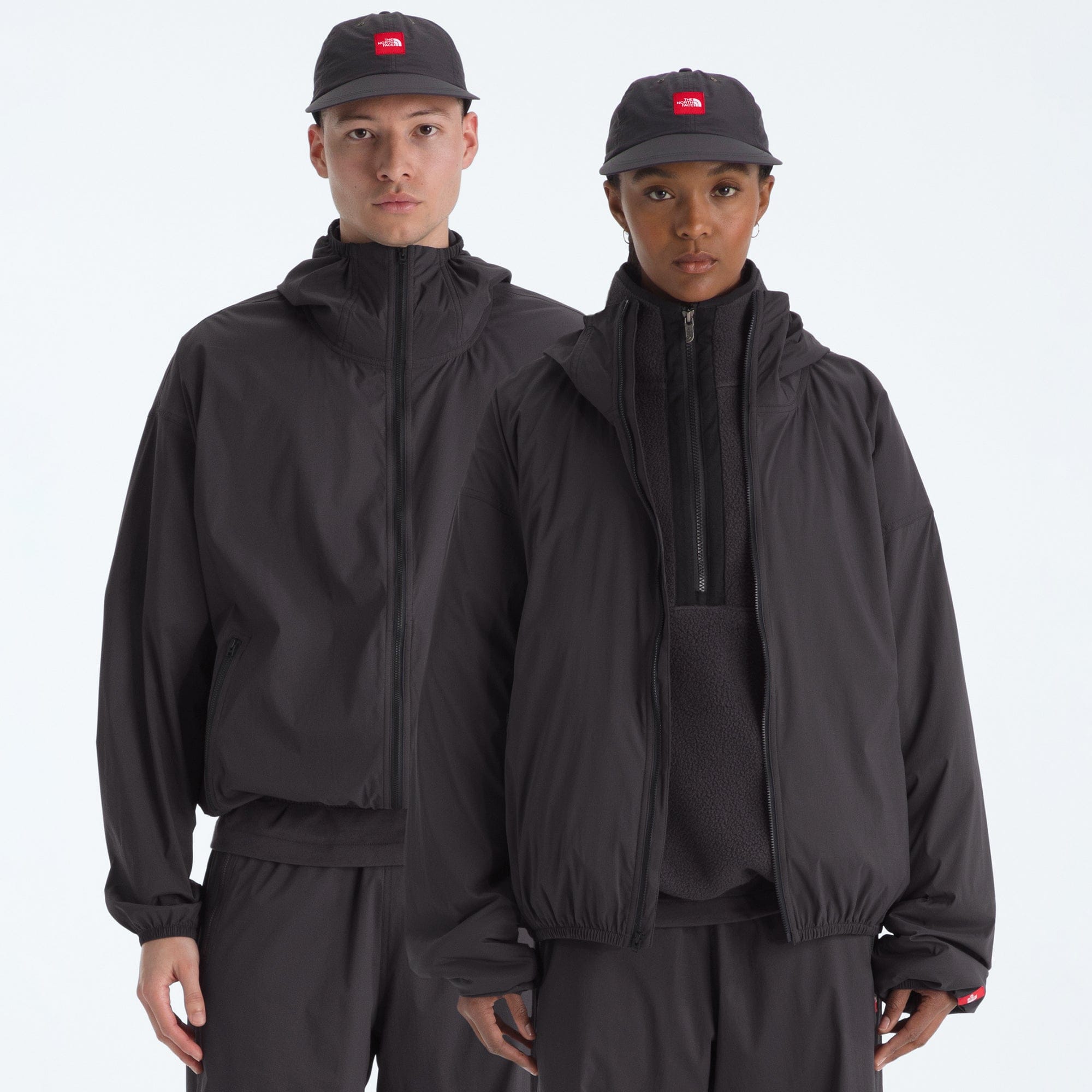 The North Face Mens Red Box Packable Hooded Wind Jacket