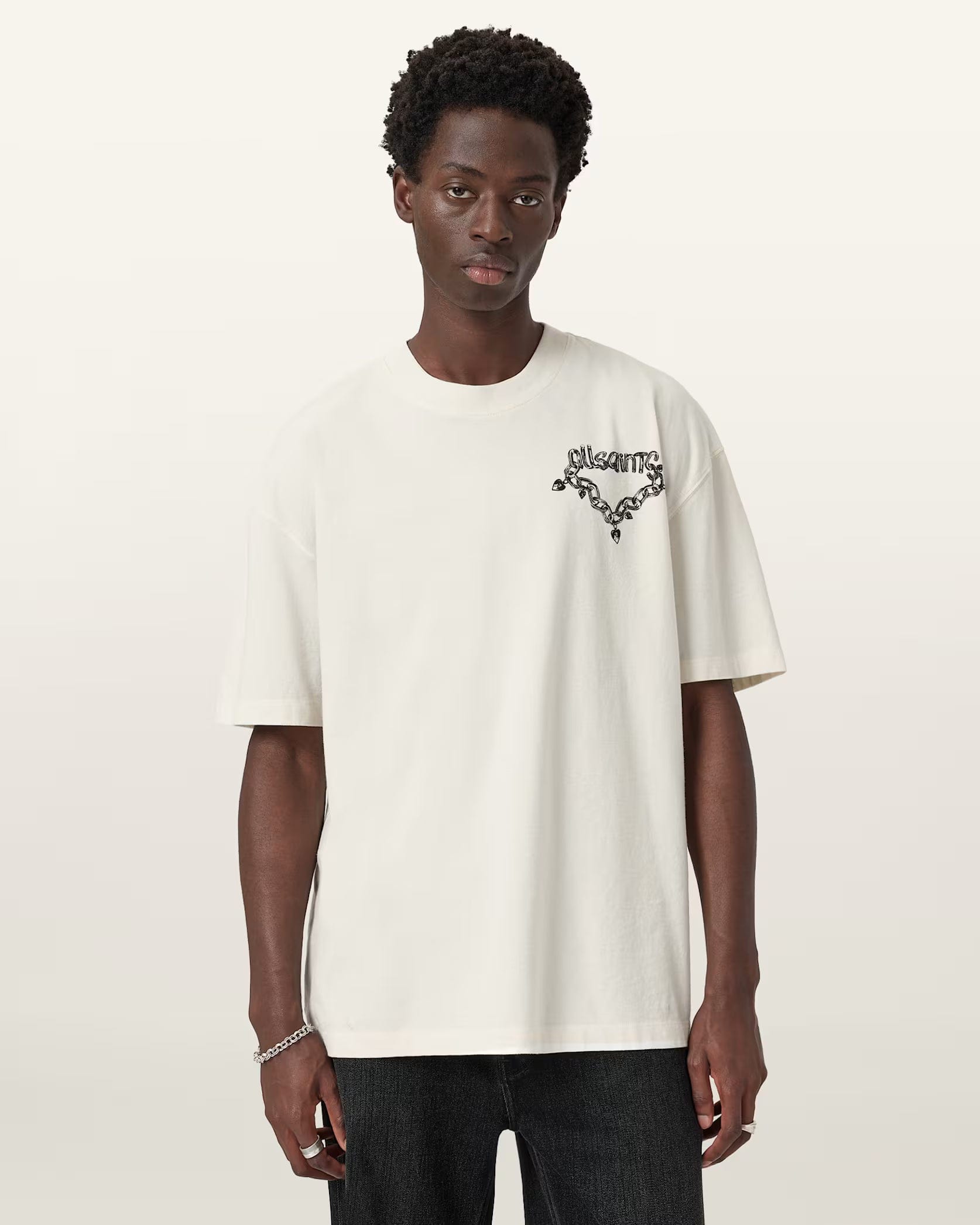 All Saints Drip Short Sleeve Oversized T - Shirt
