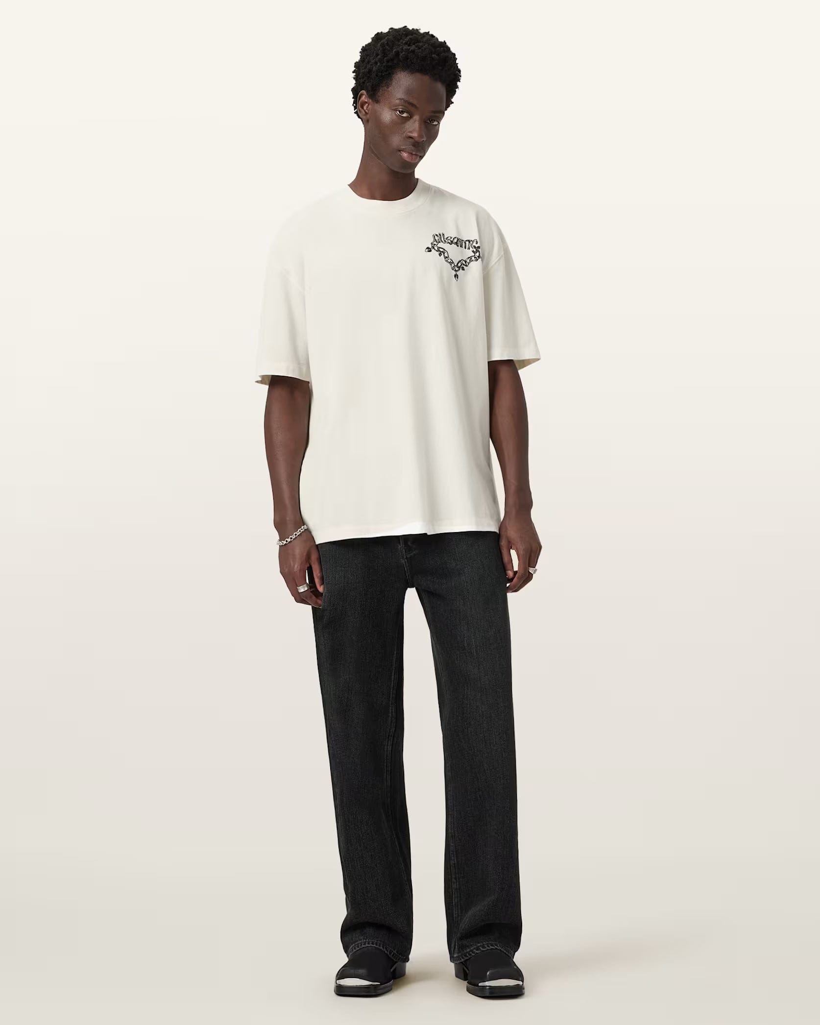 All Saints Drip Short Sleeve Oversized T - Shirt