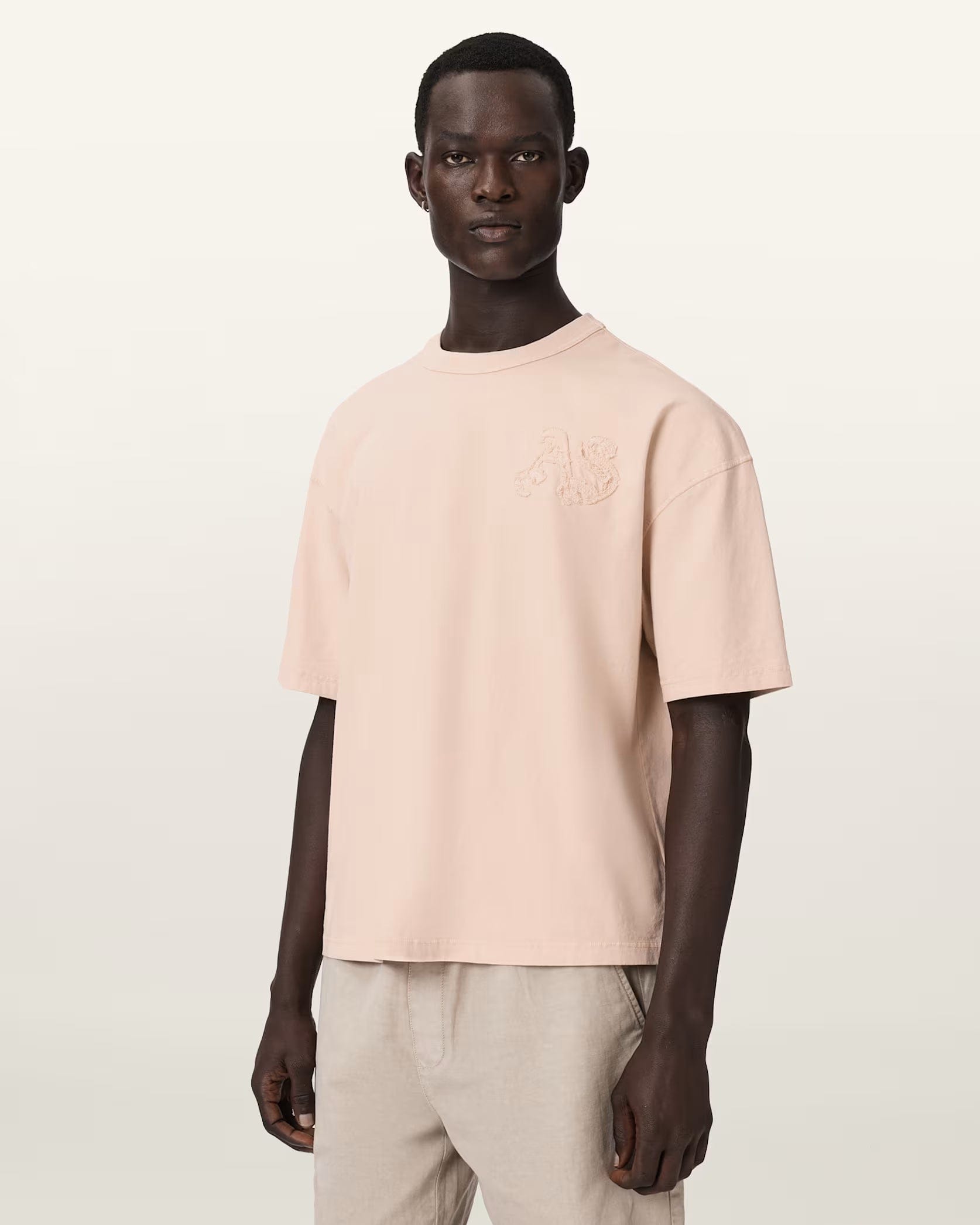 All Saints Insignia Short Sleeve Cotton T - Shirt