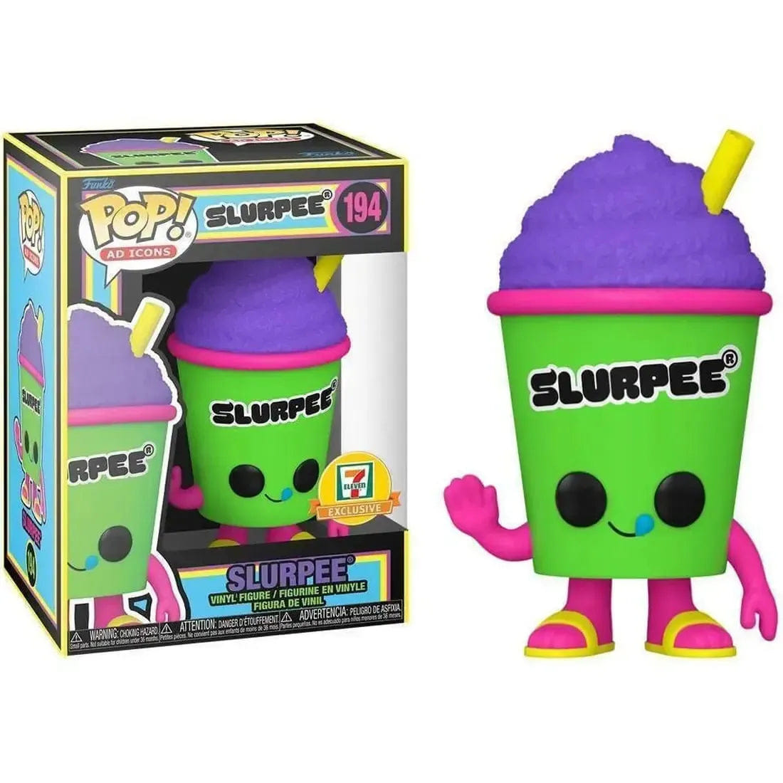 Funko 7 - Eleven - Green & Purple Slurpee Figure - Funko - Pop! Ad Icons Series (194), 7 - Eleven Exclusive