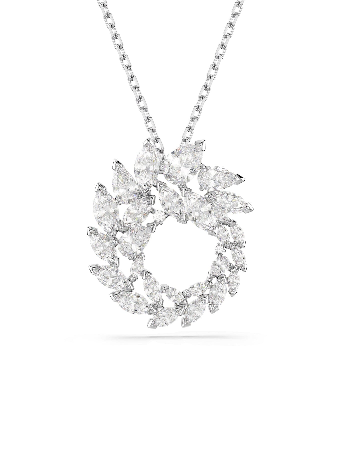 Swarovski Mesmera Circular Pendant Necklace Silver