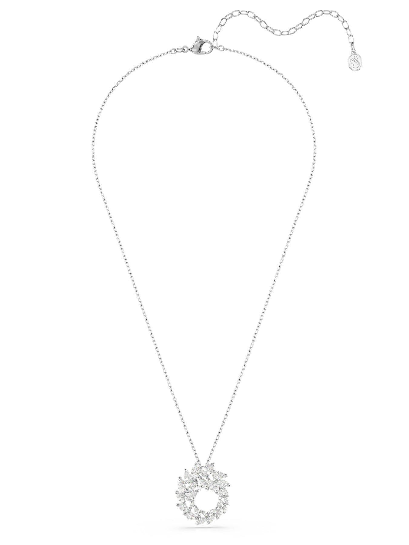 Swarovski Mesmera Circular Pendant Necklace Silver