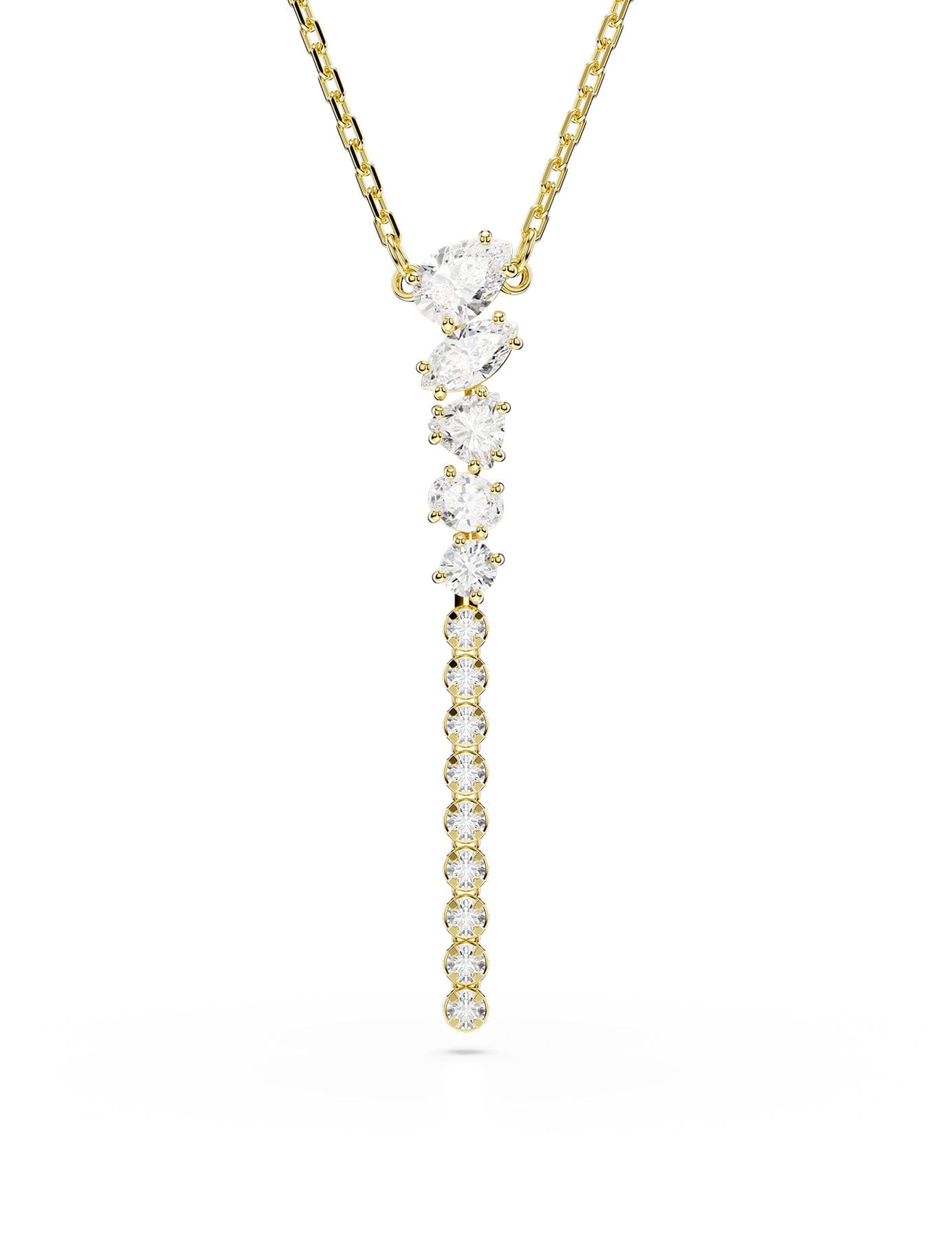 Swarovski Mesmera Y Pendant Necklace Gold