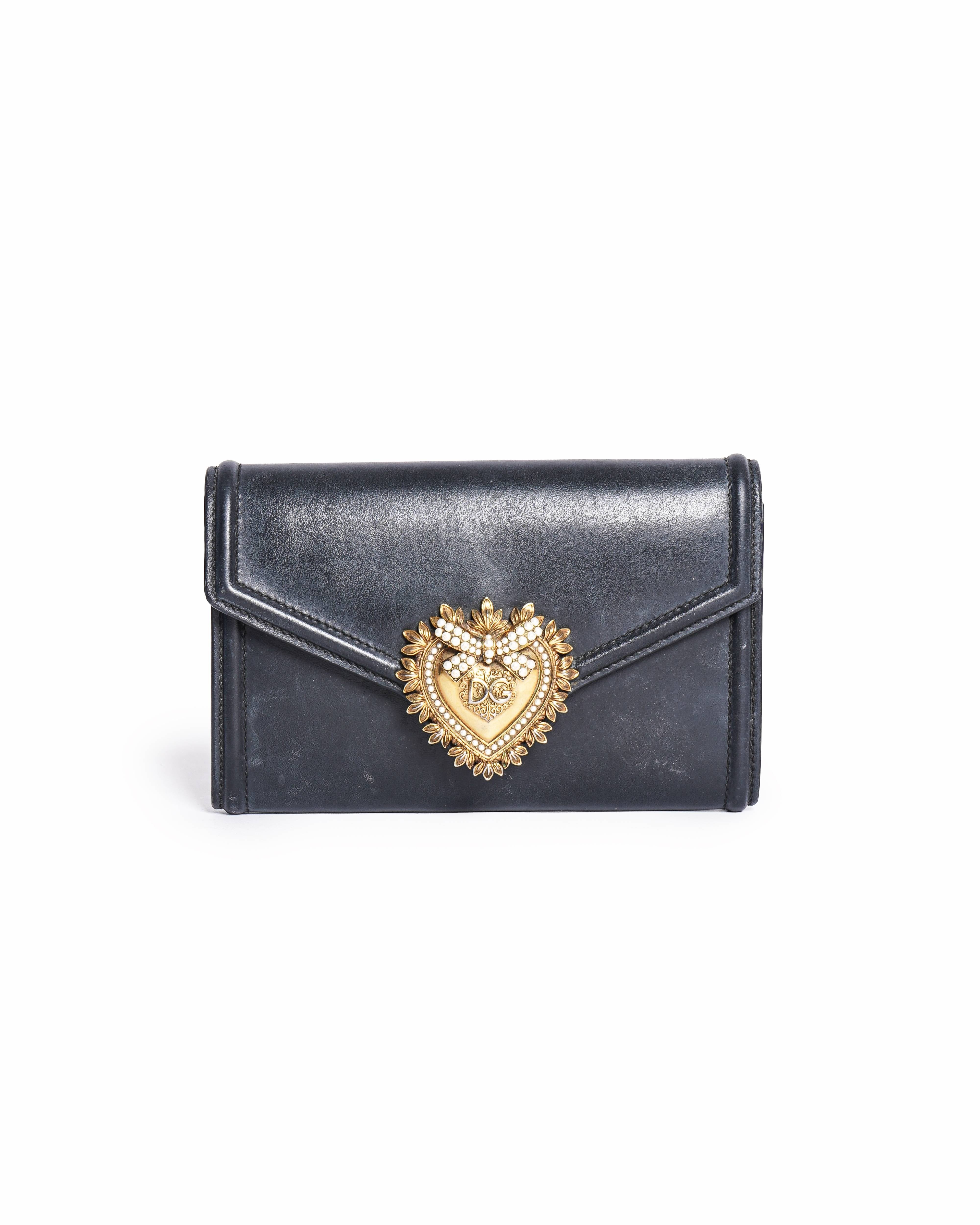 Dolce & Gabbana Black Leather Devotion Belt Bag
