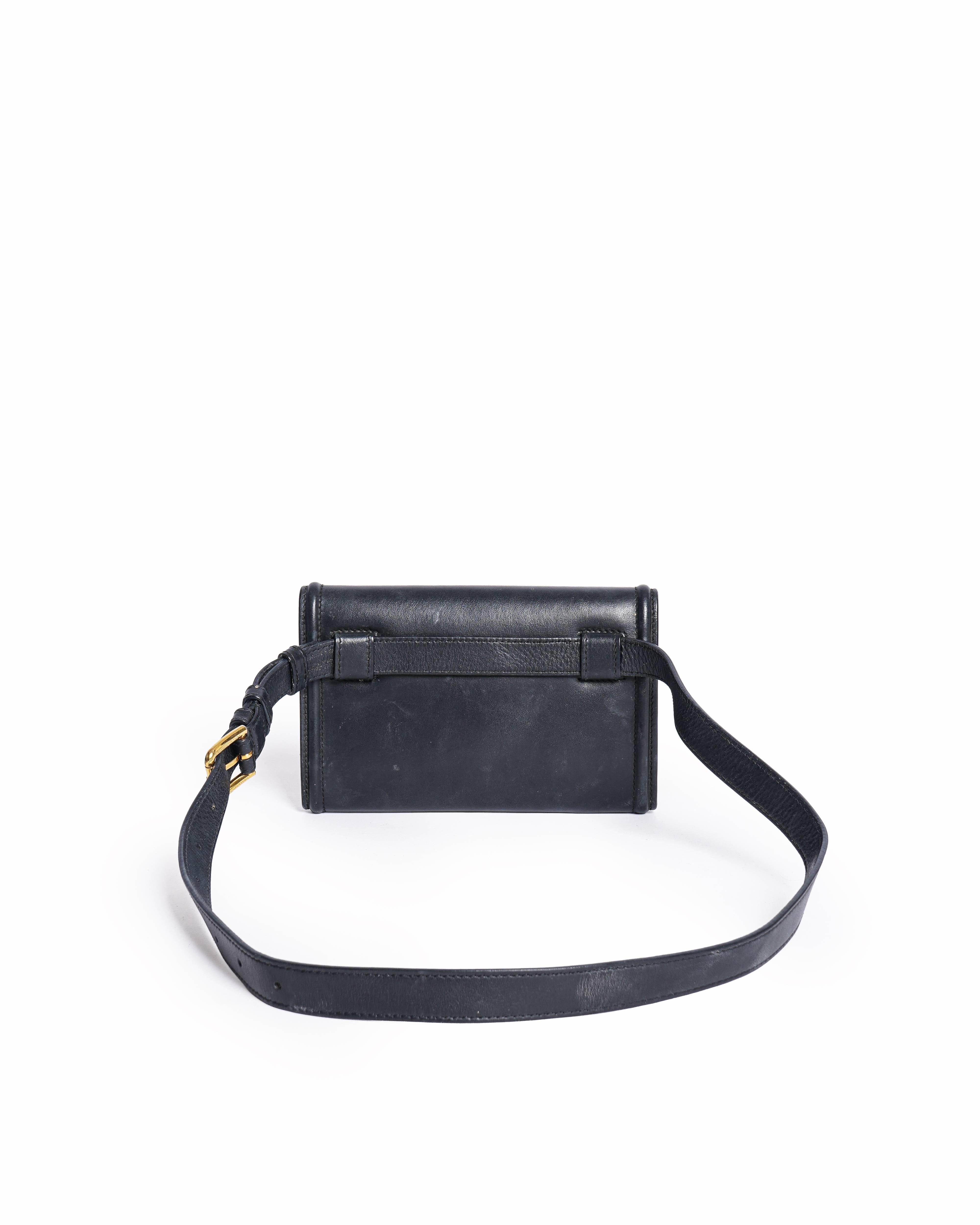 Dolce & Gabbana Black Leather Devotion Belt Bag