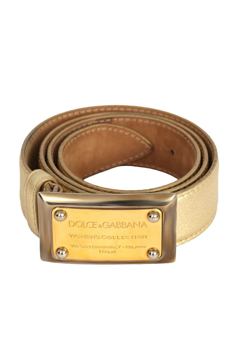 Dolce & Gabbana Size - 75 cm/30 Inch Gold Women'S Belt