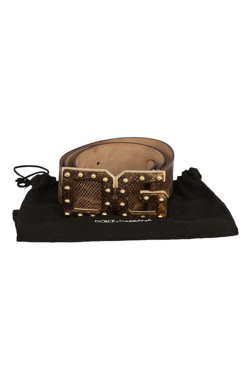 Dolce & Gabbana 90 cm/ 36 Inch Python Leather Belt