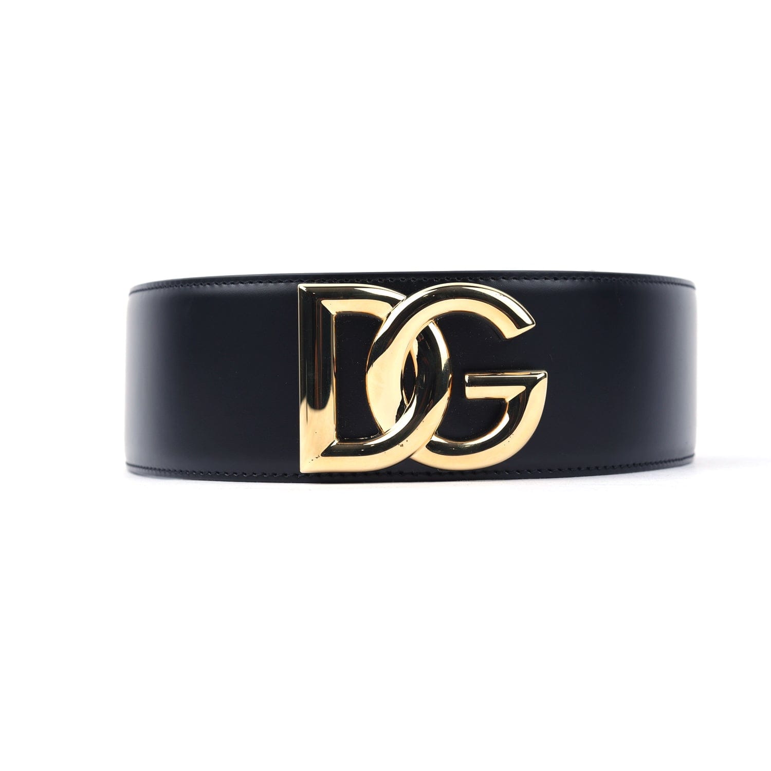 Dolce & Gabbana Leather and Elastic DG Logo Belt