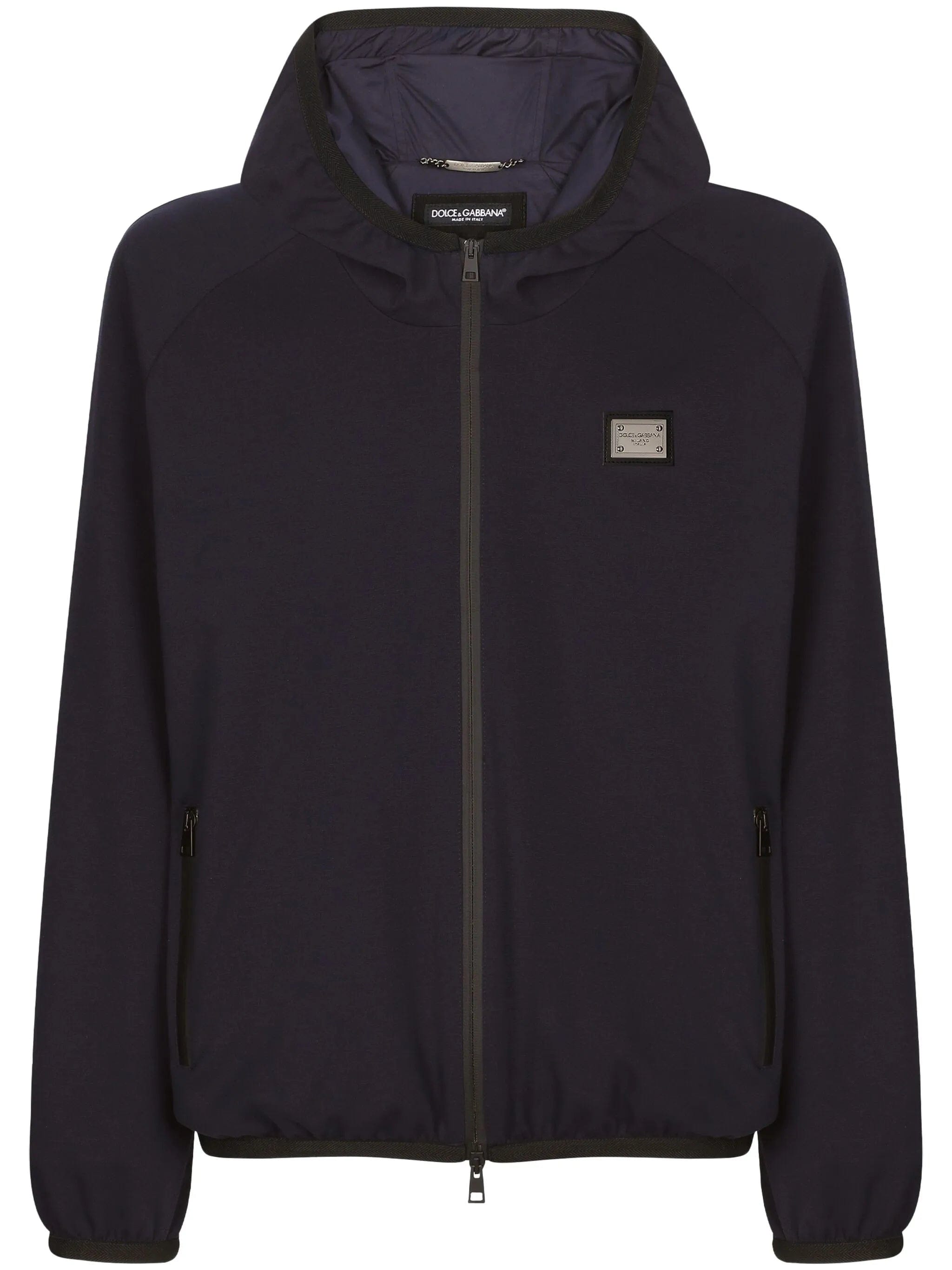 Dolce & Gabbana logo - plaque hooded jacket