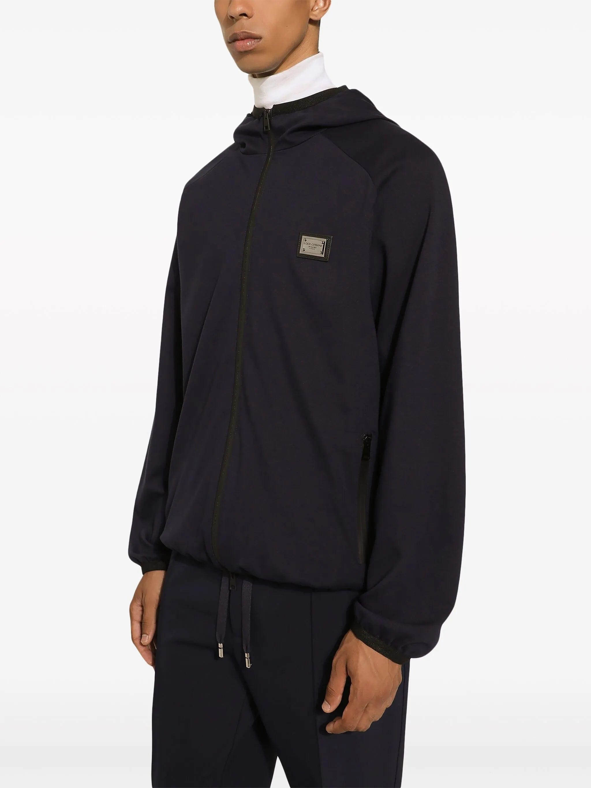 Dolce & Gabbana logo - plaque hooded jacket