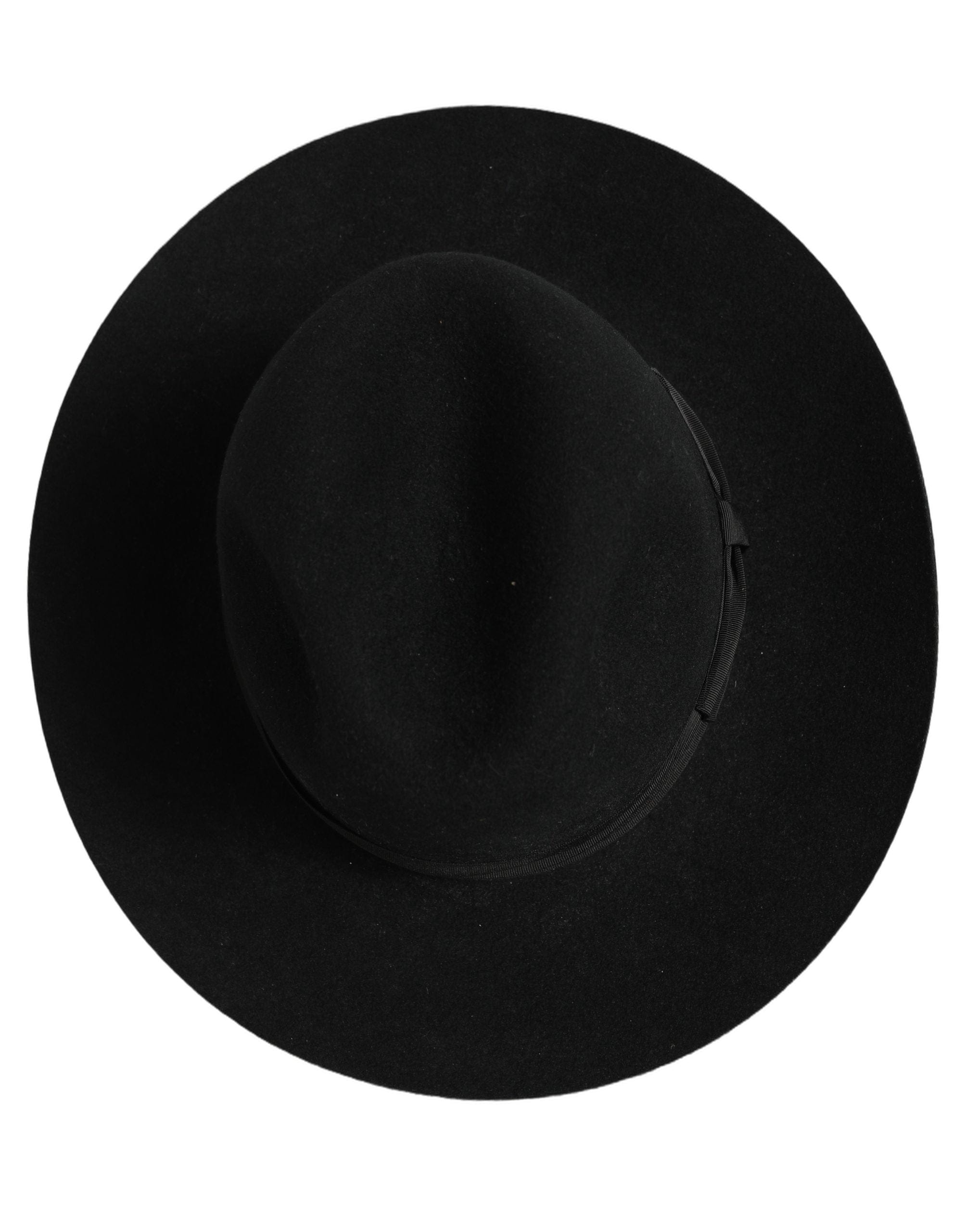Dolce & Gabbana Men Black Classic Wide Brim Fedora Capello Men's Hat