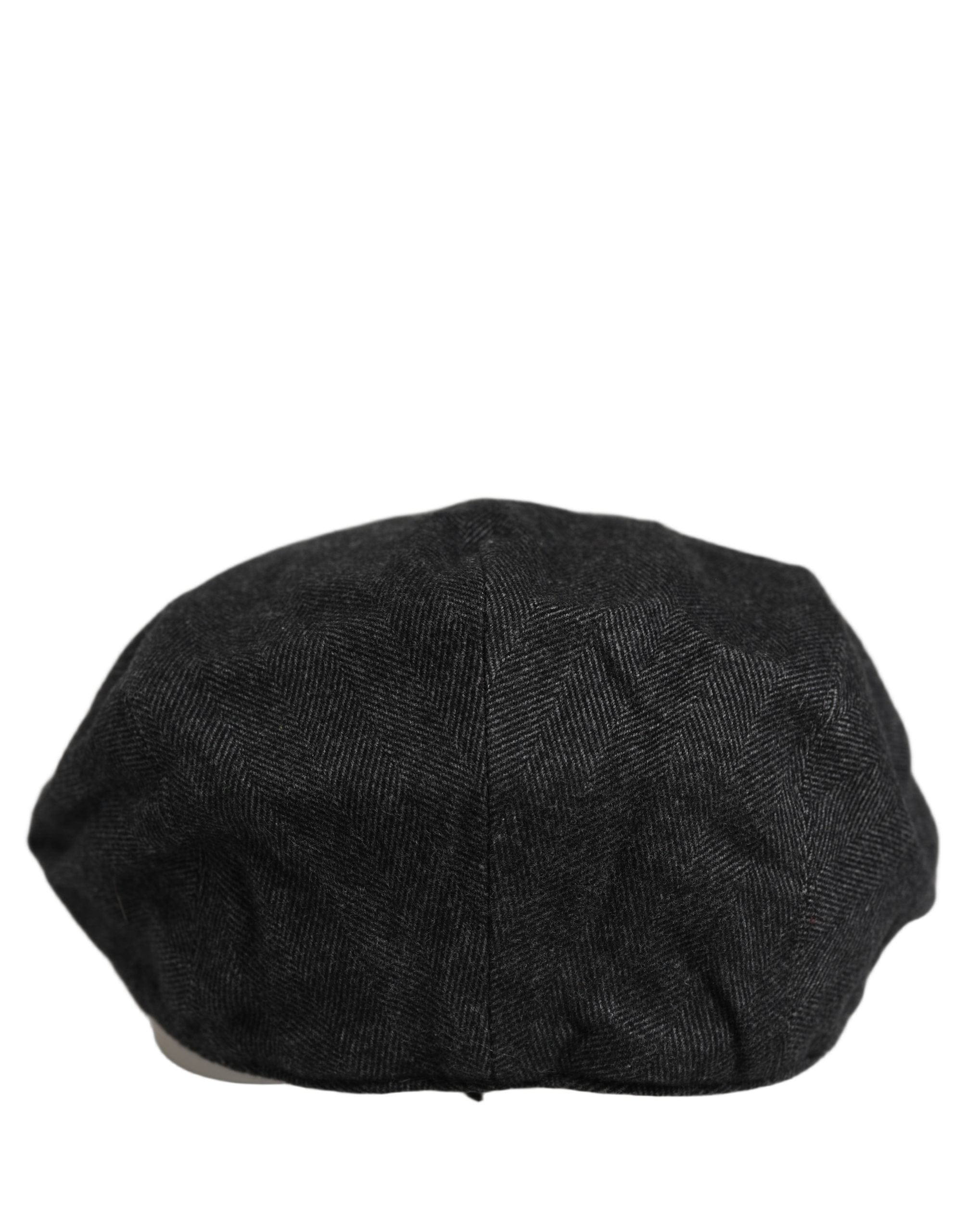 Dolce & Gabbana Men Black Cotton Flat Cloth Newsboy Cap Men's Hat