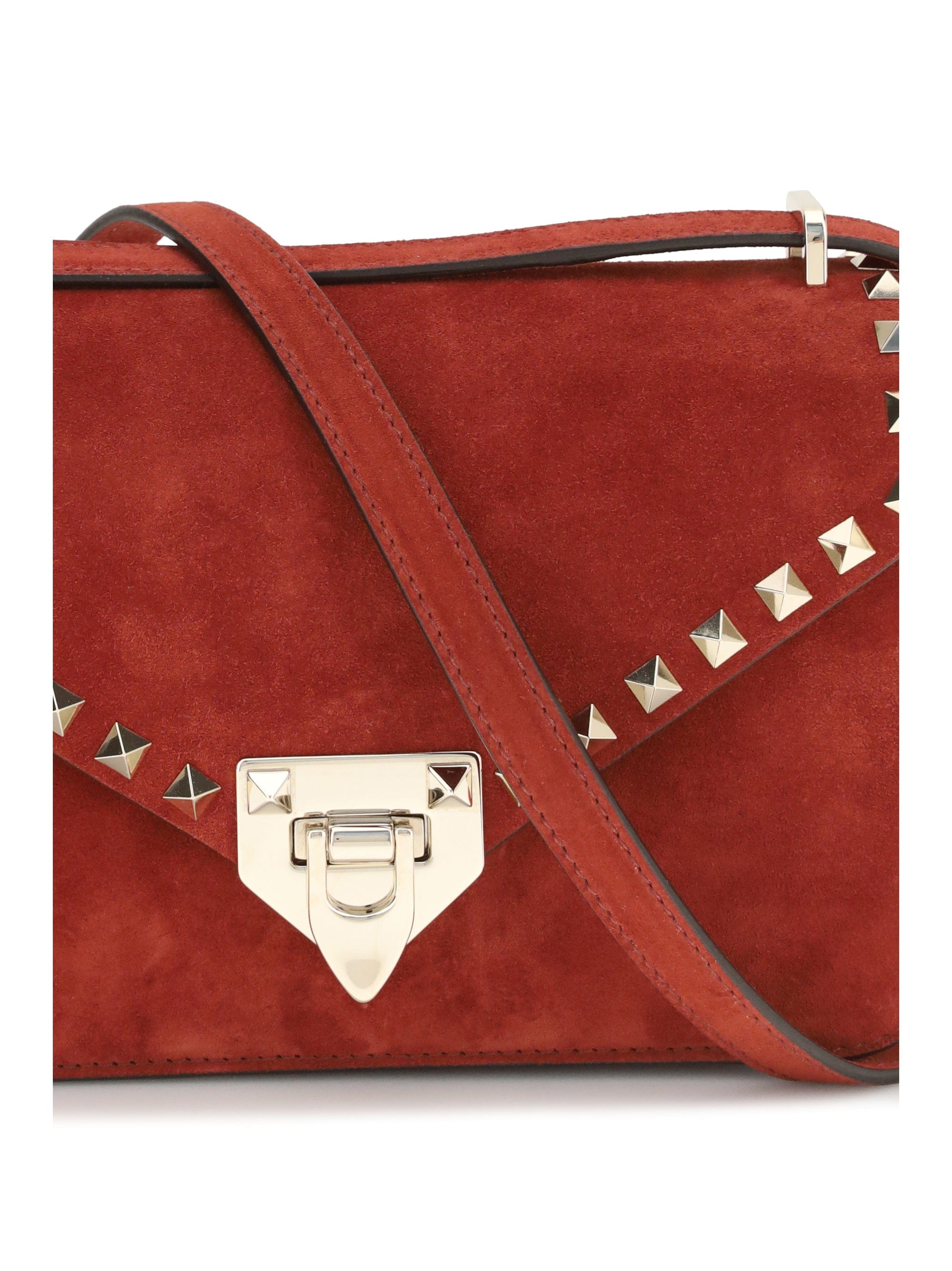Valentino Garavani Rockstud Mini Shoulder Bag — Red
