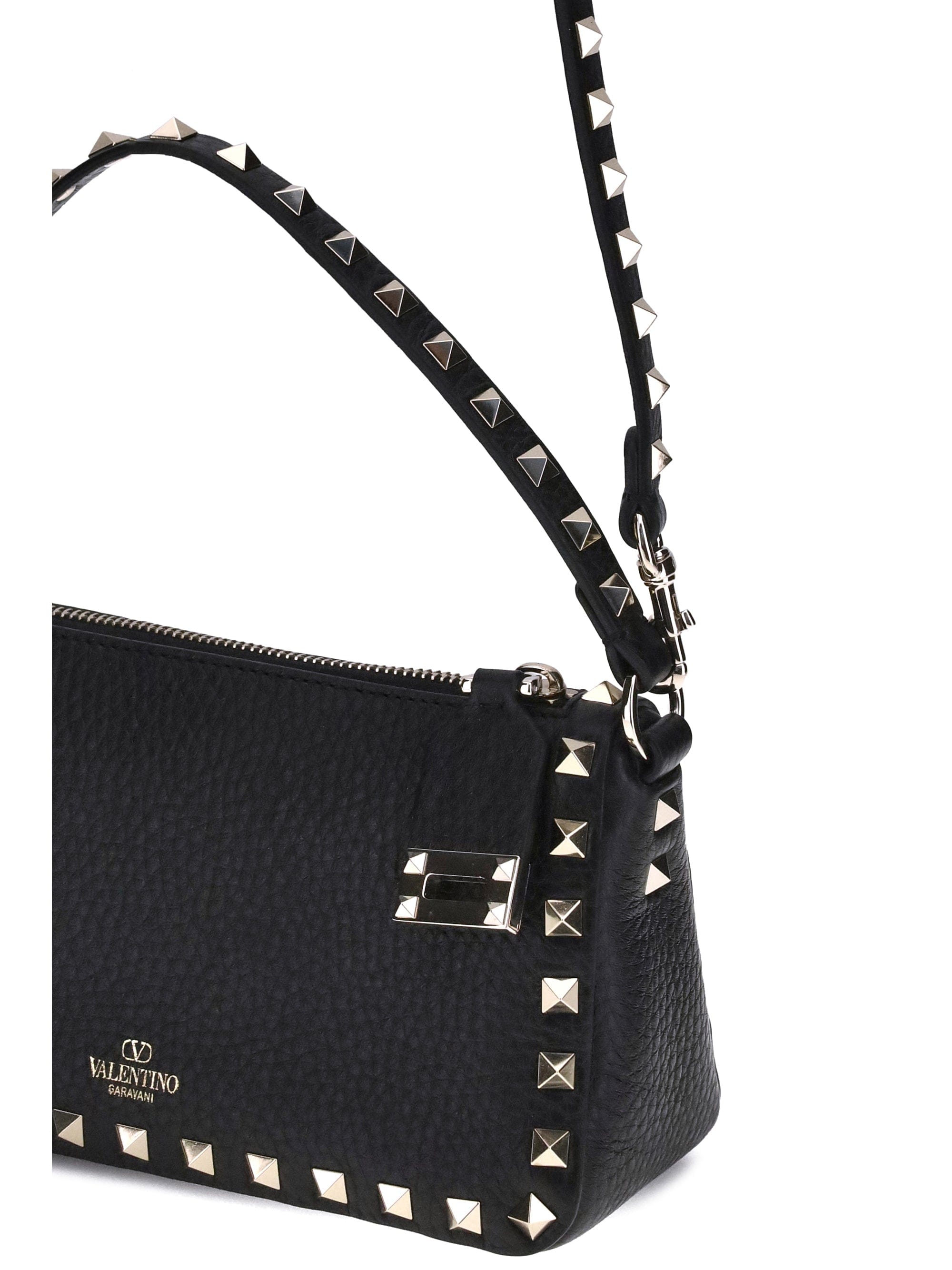 Valentino Garavani Rockstud Shoulder Bag — Black