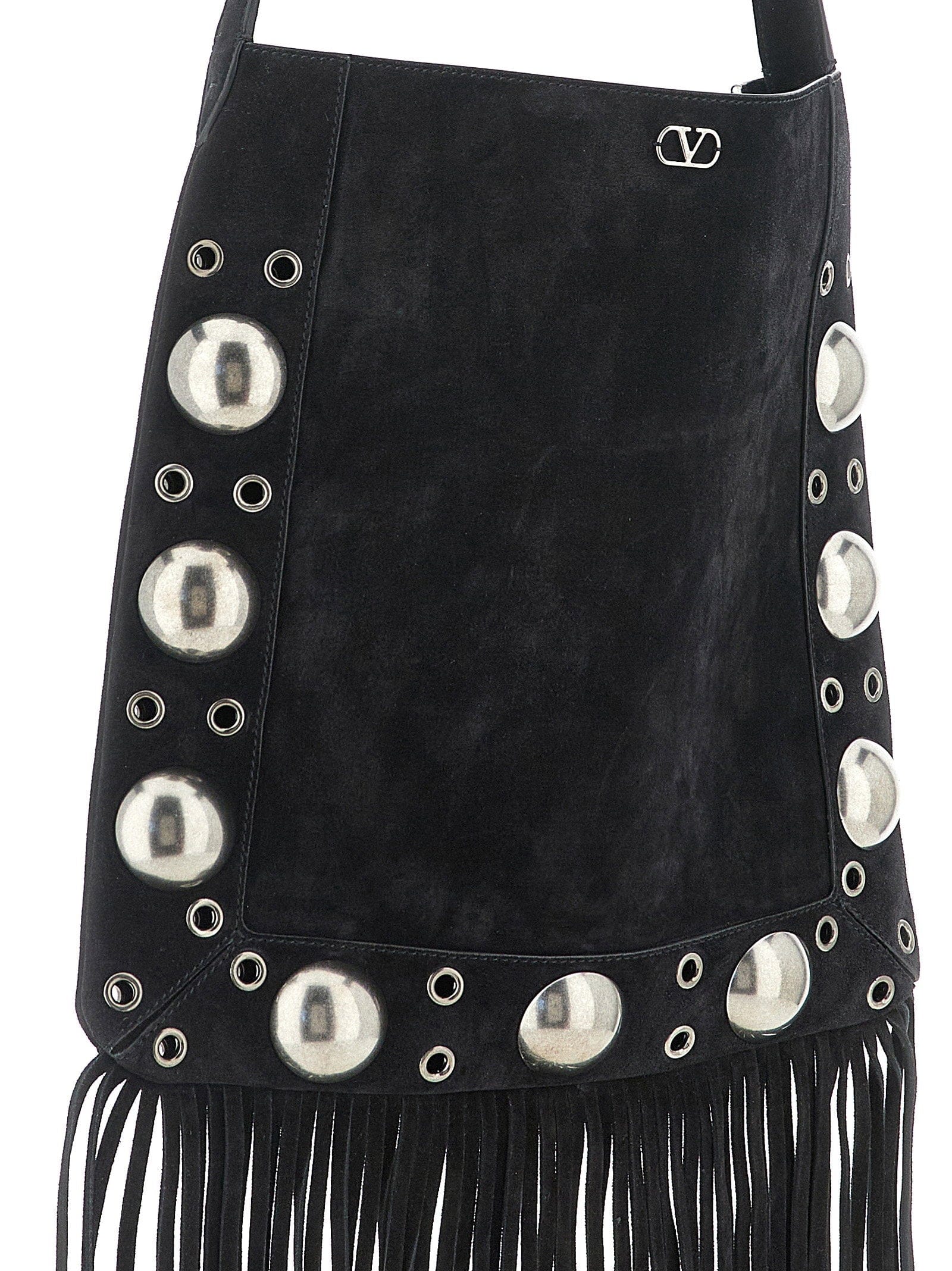 Valentino Garavani Nellcôte Shoulder Bag — Black