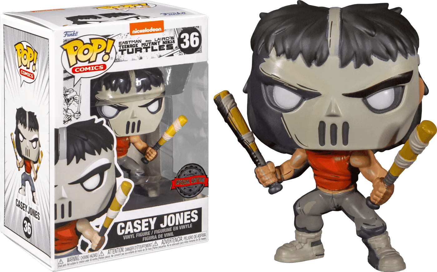 Funko Teenage Mutant Ninja Turtles (Comic) - Casey Jones (with chase) US Exclusive Pop! Vinyl