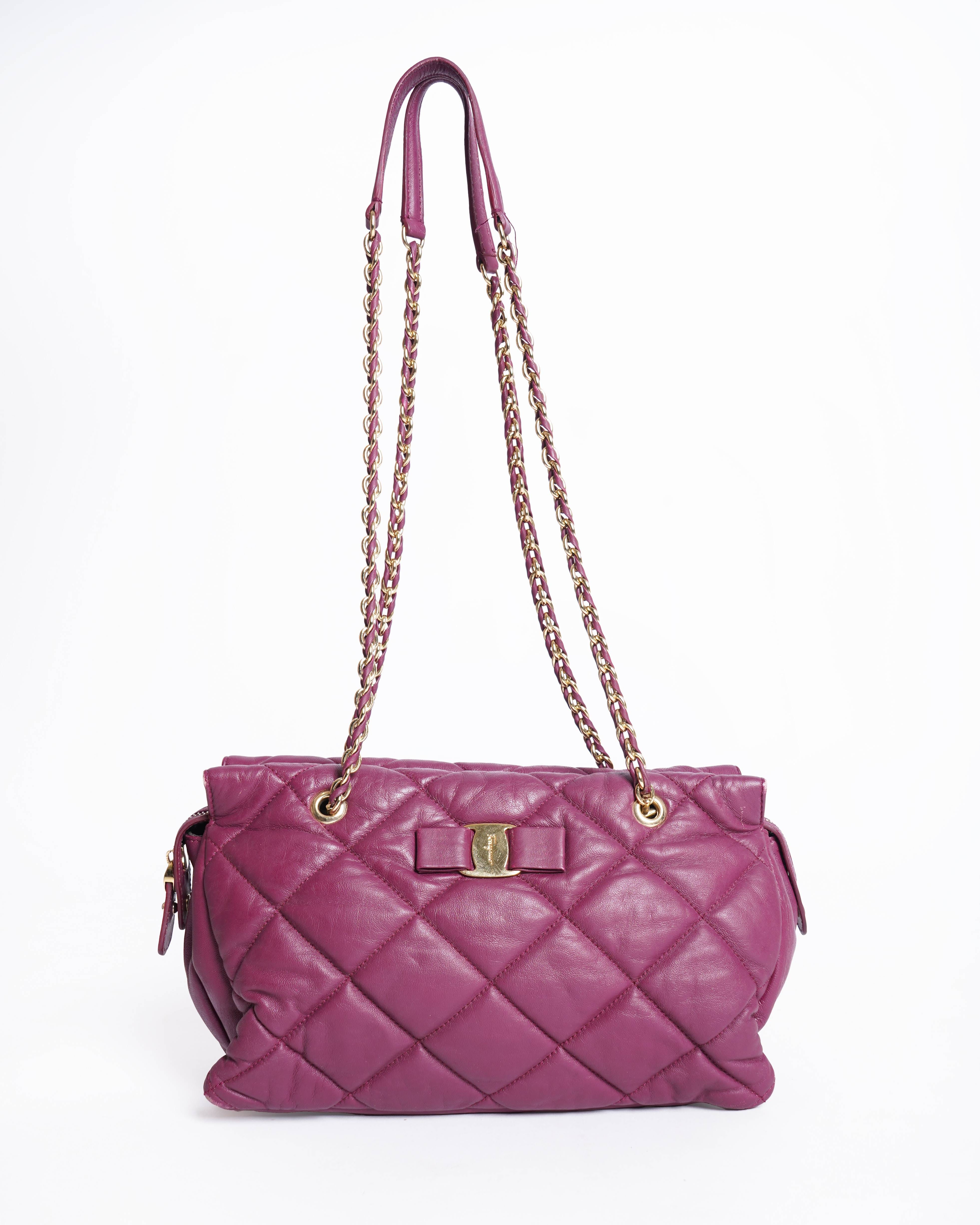 Salvatore Ferragamo gancini quilted shoulder bag