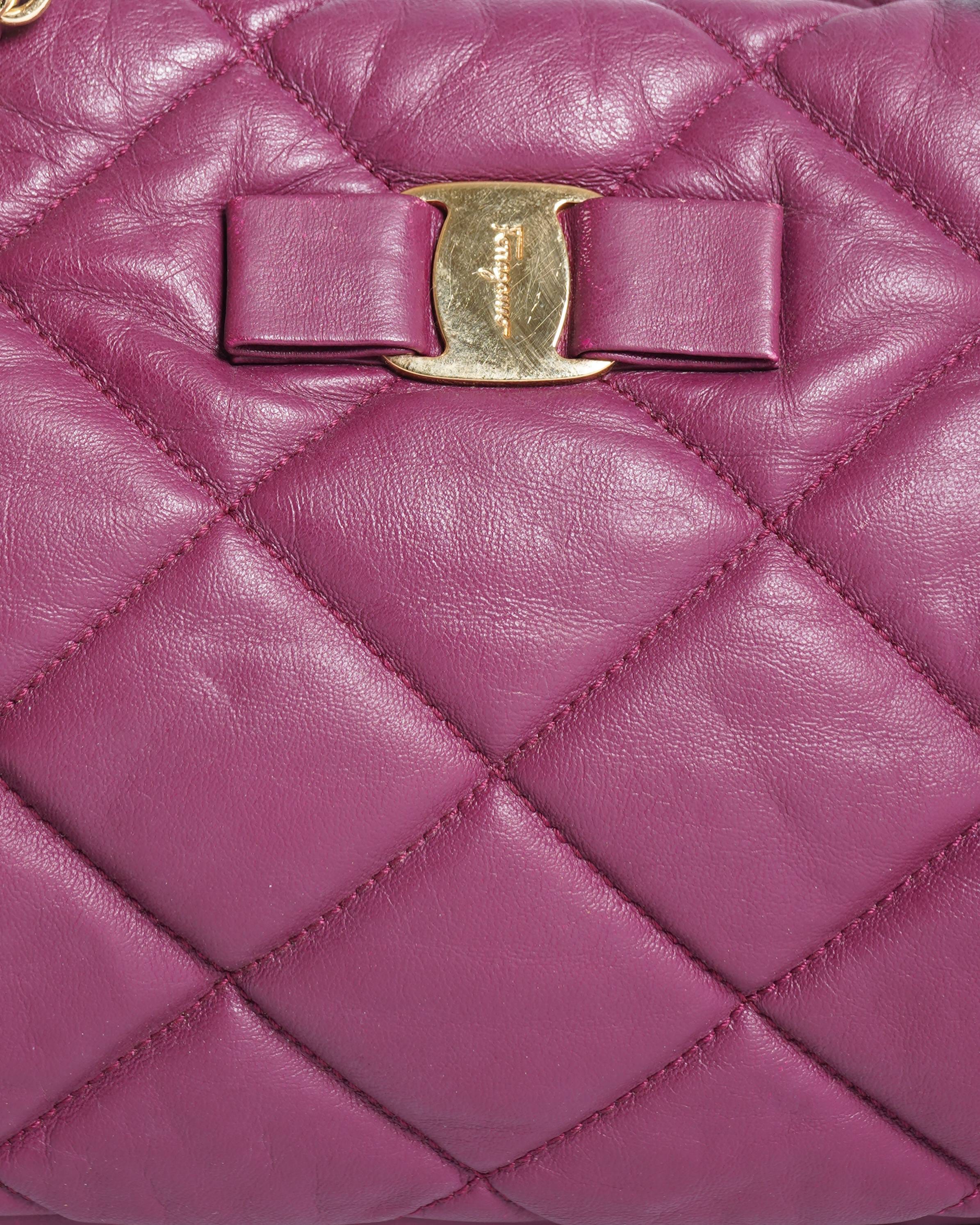 Salvatore Ferragamo gancini quilted shoulder bag
