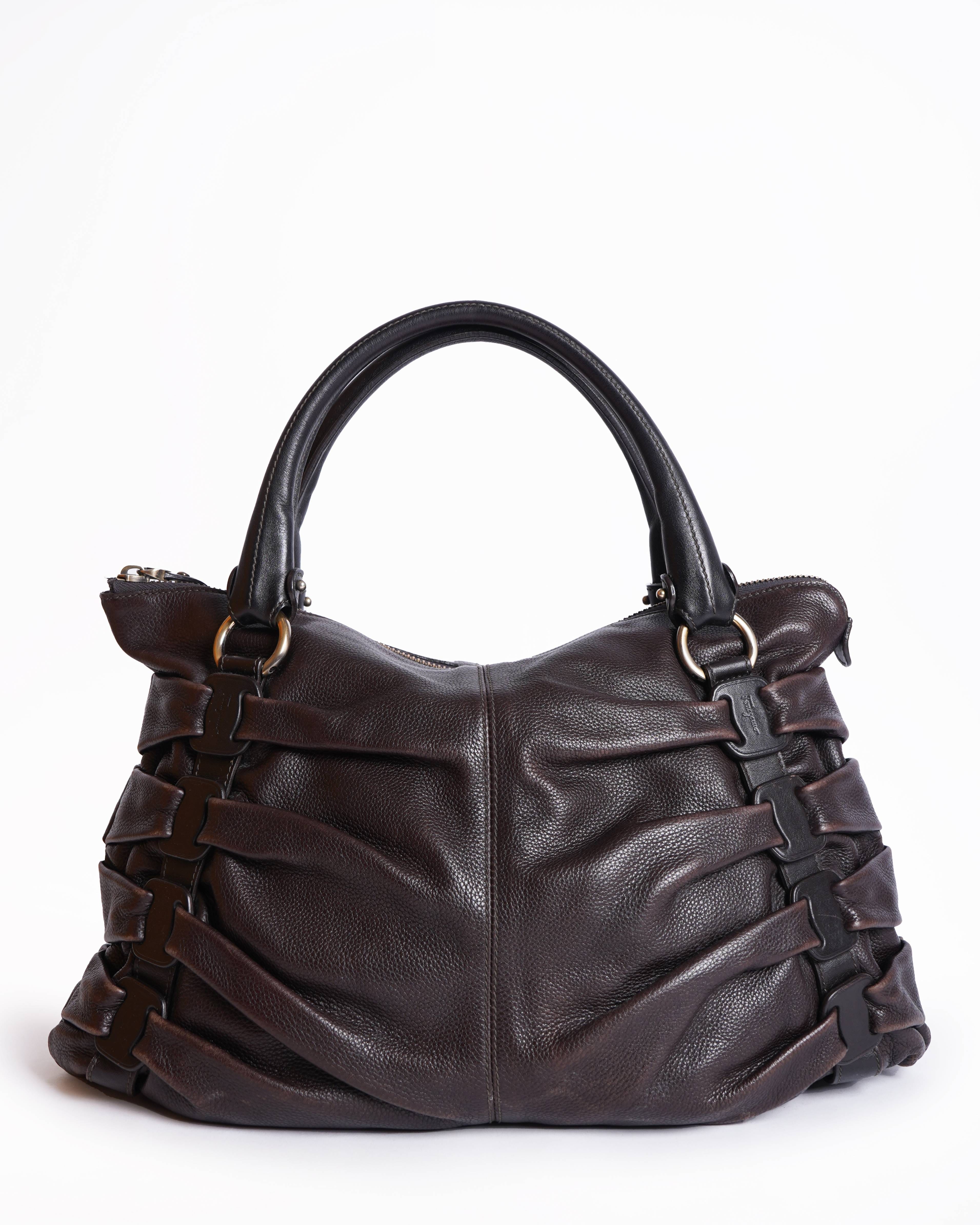 Salvatore Ferragamo Pleated Shoulder Bag