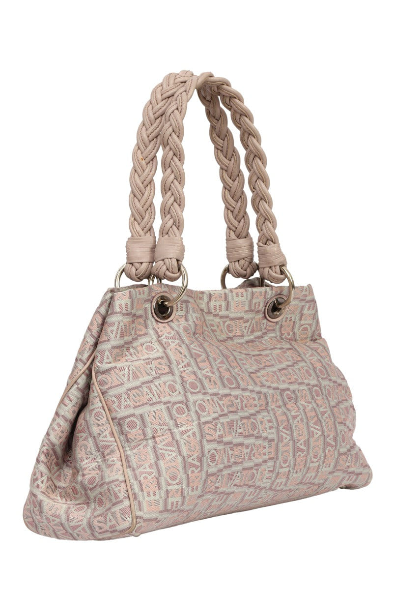 Salvatore Ferragamo Lilac Monogram Shoulder Bag