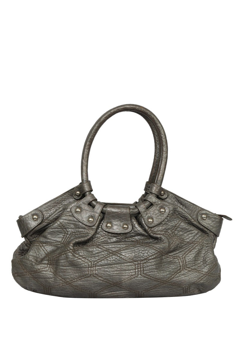 Salvatore Ferragamo Silver Metallic Hobo Shoulder Bag