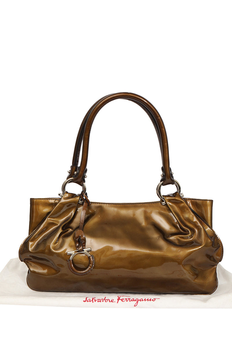 Salvatore Ferragamo Patent Leather Shoulder Bag