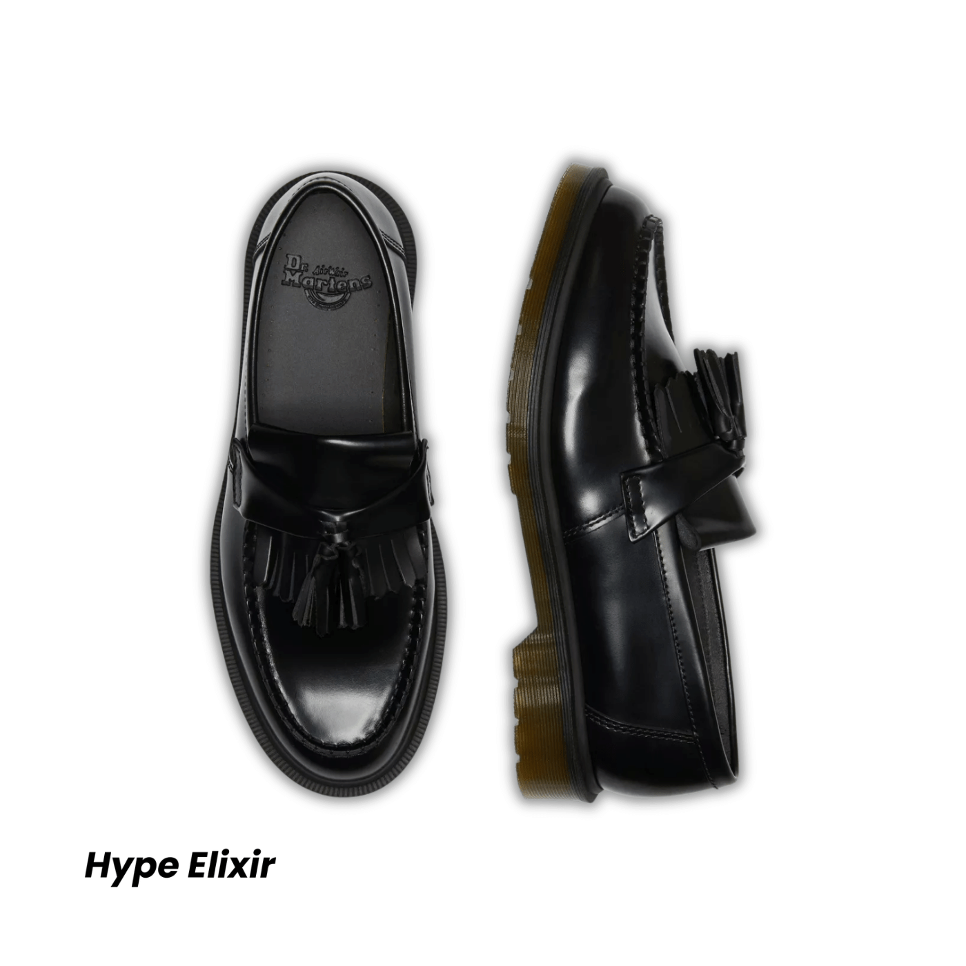 Dr Martens Adrian Smooth Leather Tassel Loafers Black