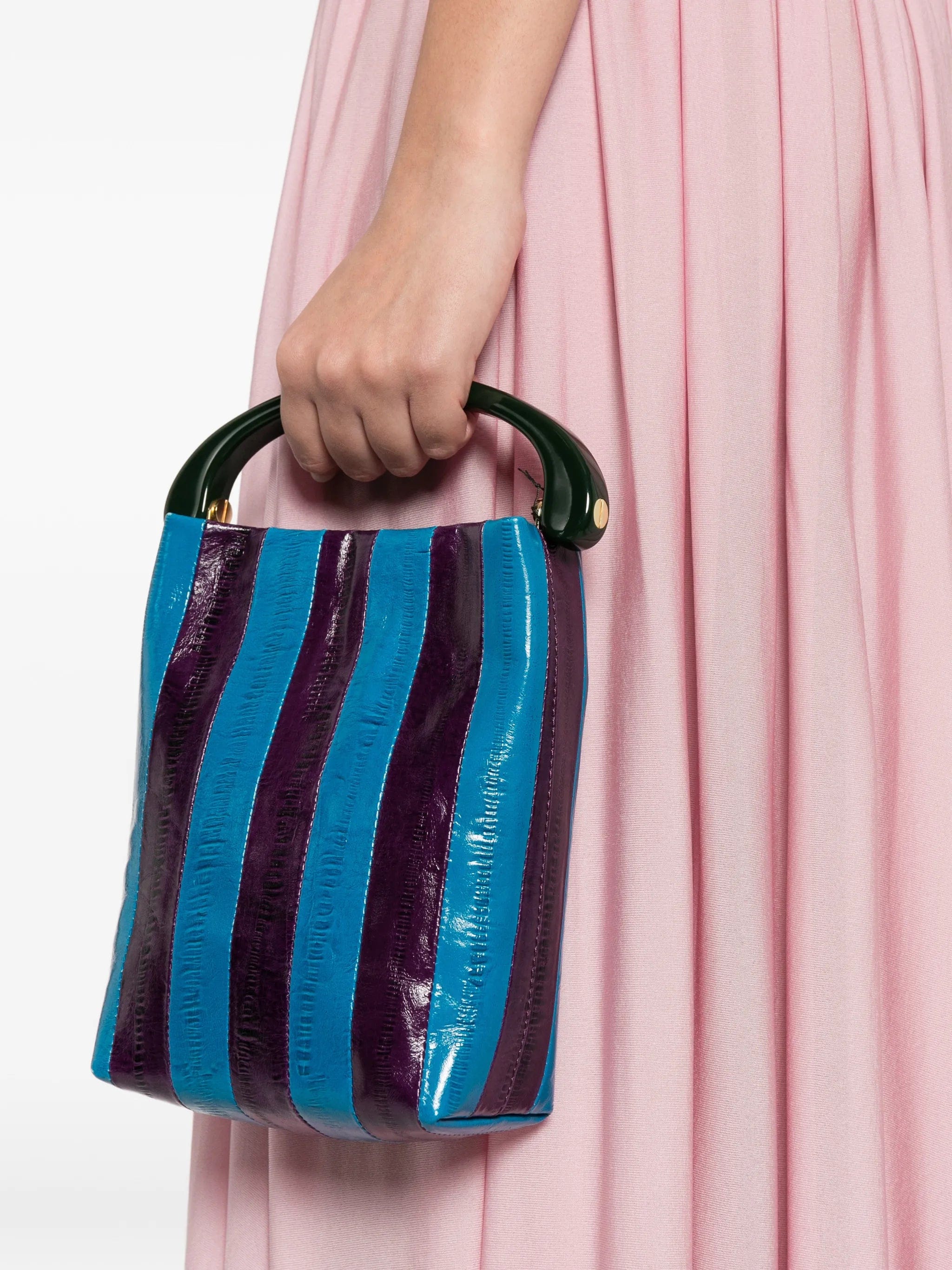 Dries Van Noten leather top - handle tote bag