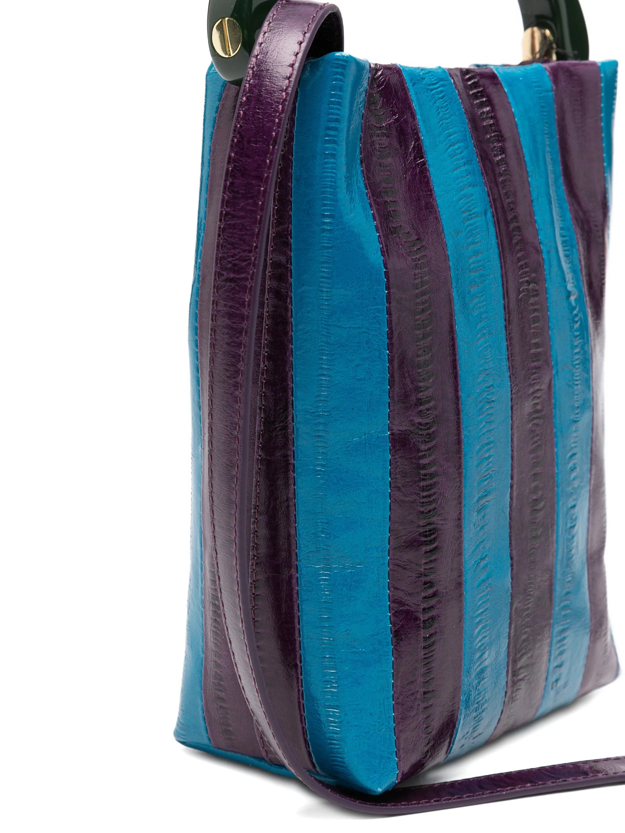 Dries Van Noten leather top - handle tote bag