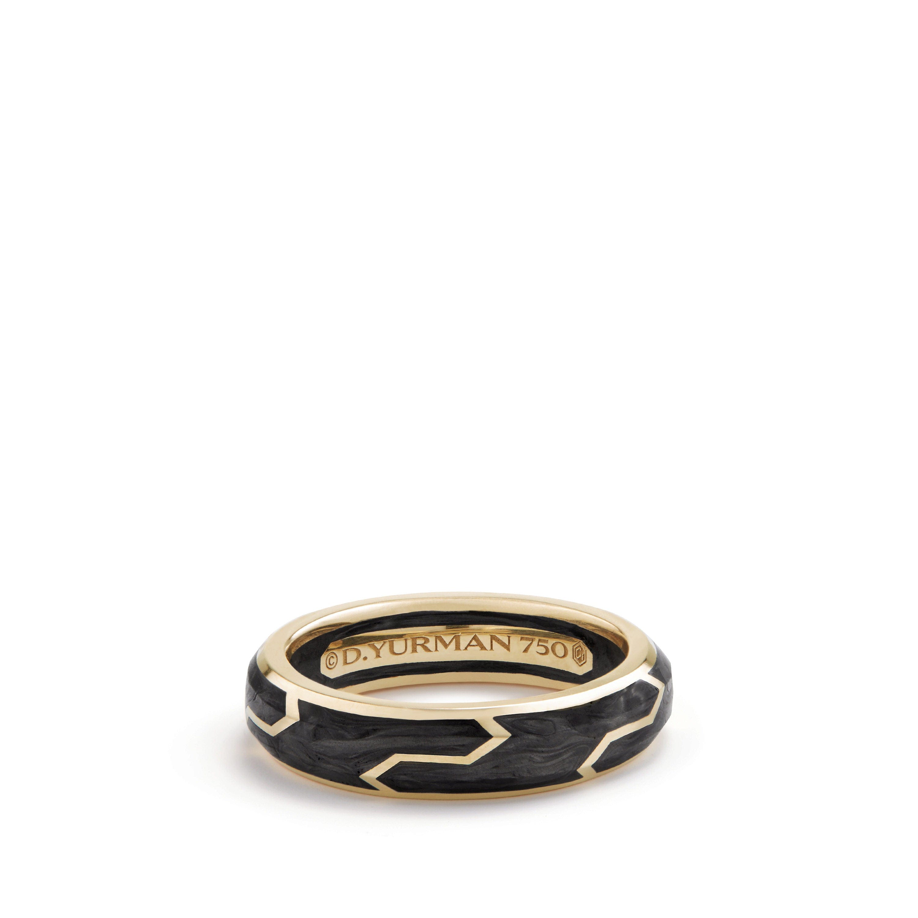 David Yurman Forged Carbon Band Ring in 18K Gold, 6 mm - R25022M88BFG